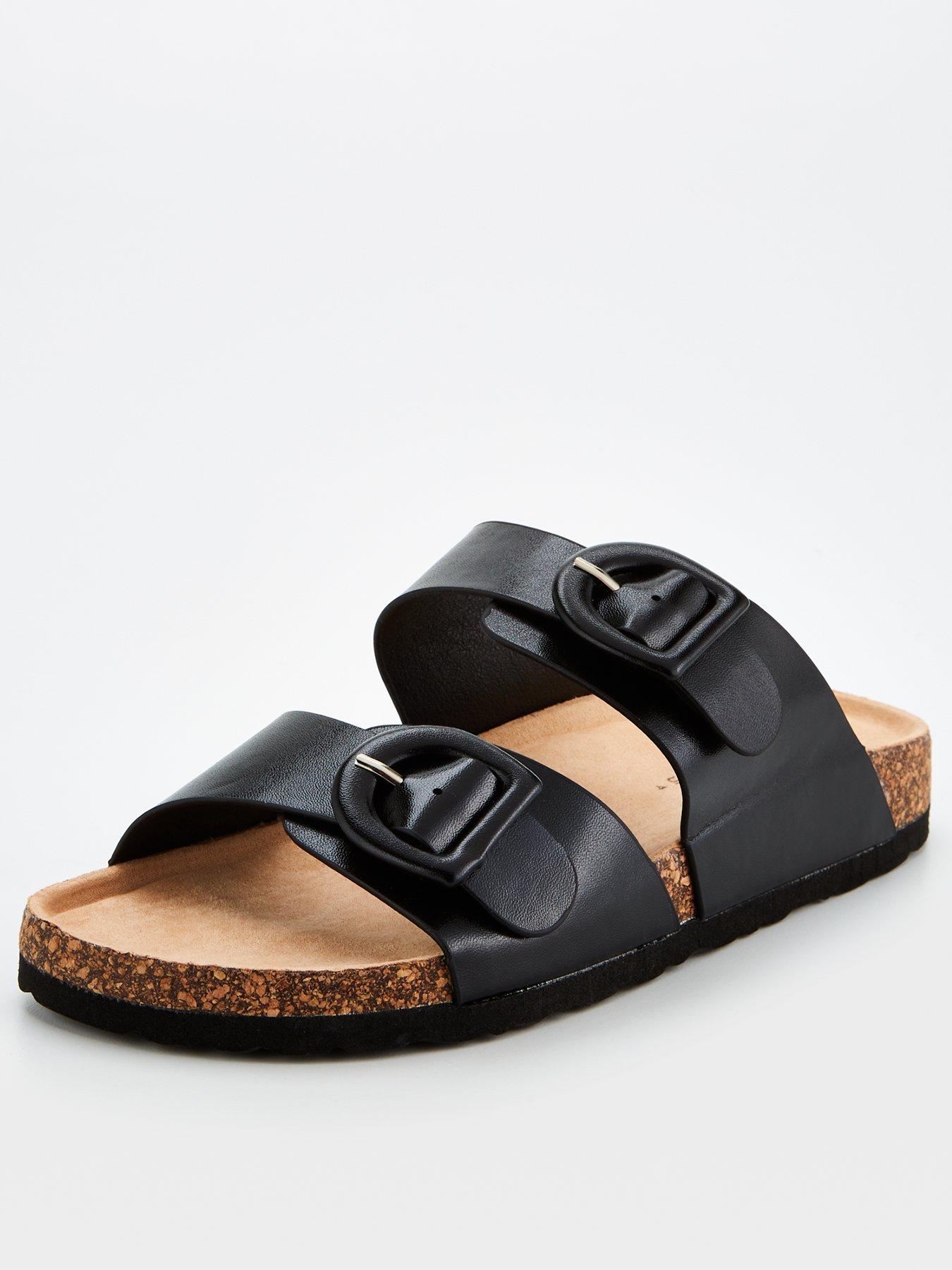 everyday-extra-wide-fitnbspbuckle-footbed-sandal-black