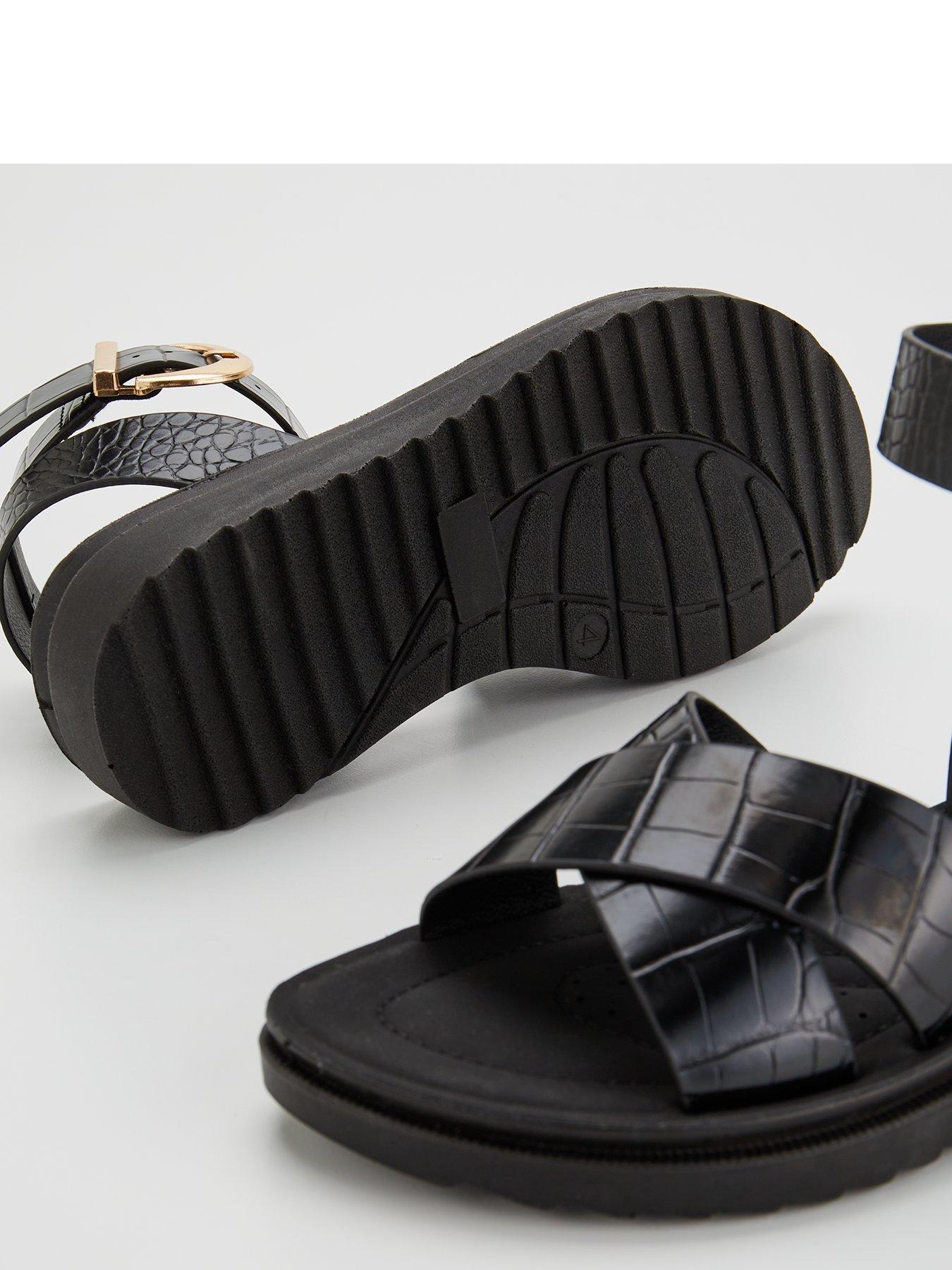 v-by-very-comfort-wide-fit-croc-ankle-strap-comfort-sandal-blackdetail