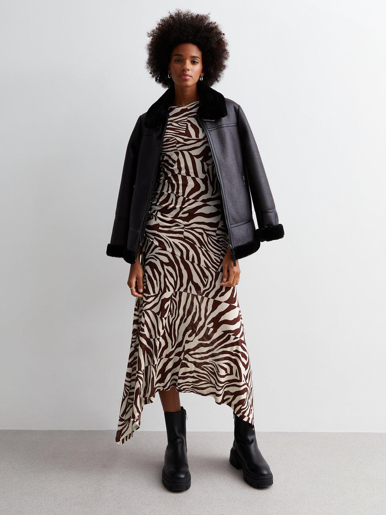 Animal print hanky hem dress best sale