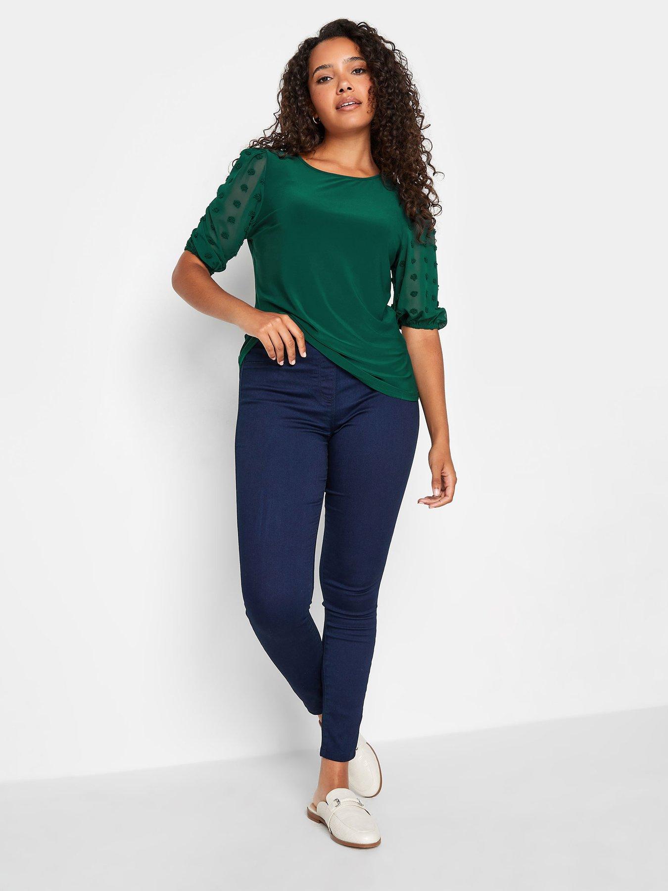 mco-dobby-sleeve-top-greenback