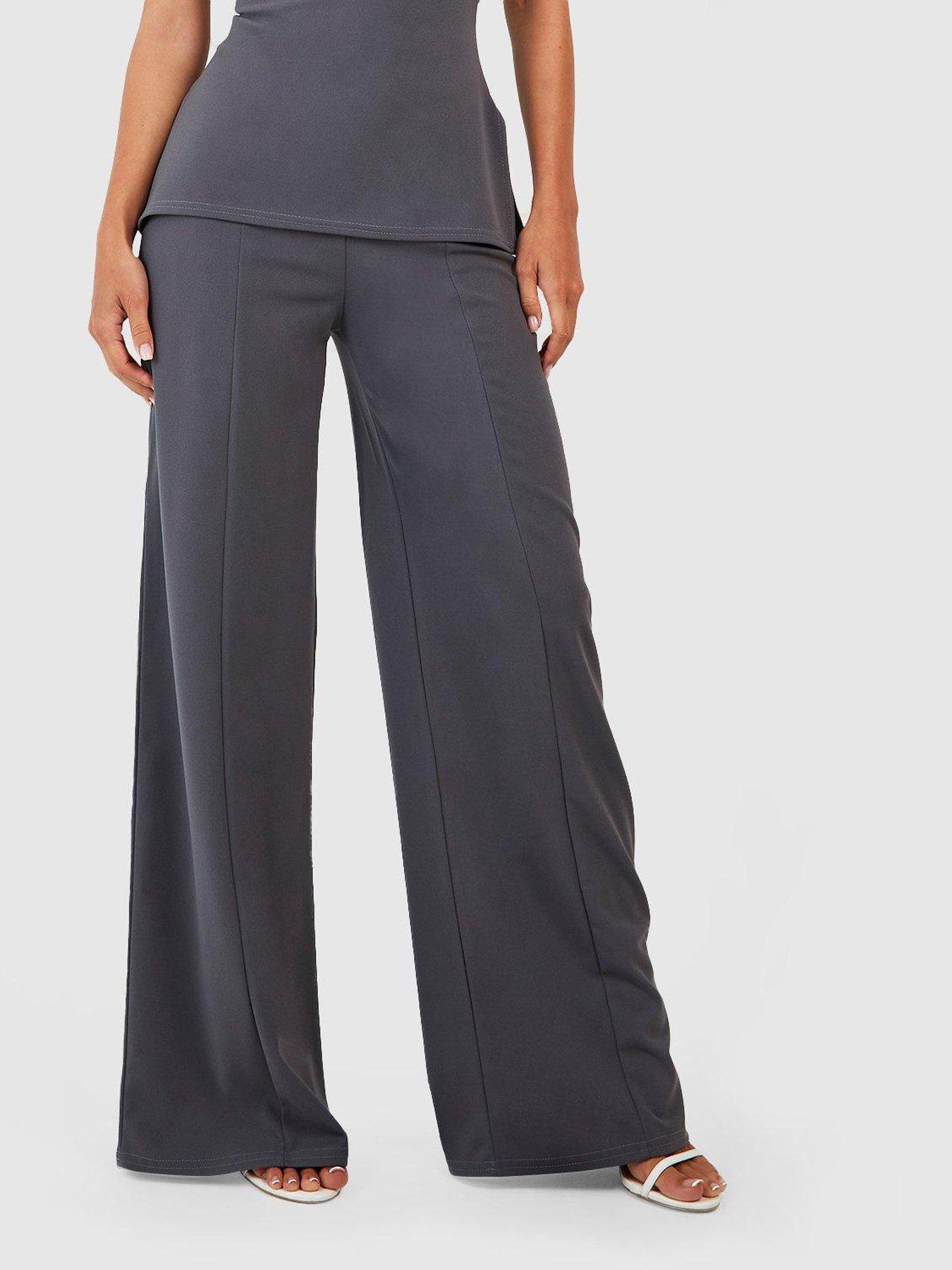 boohoo-crepe-wide-leg-trousers-charcoaloutfit