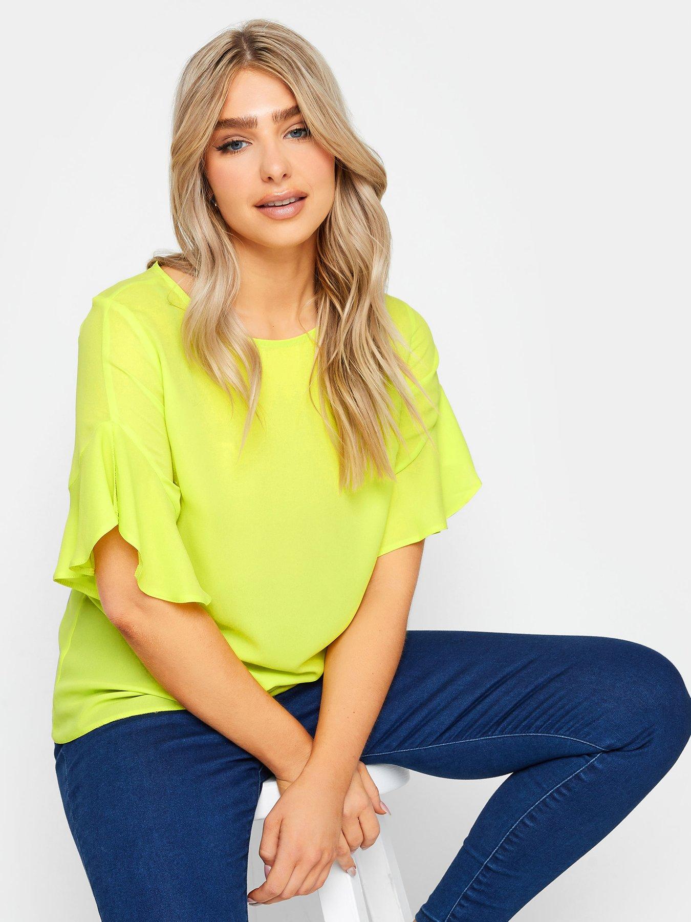 Neon yellow 2025 top womens