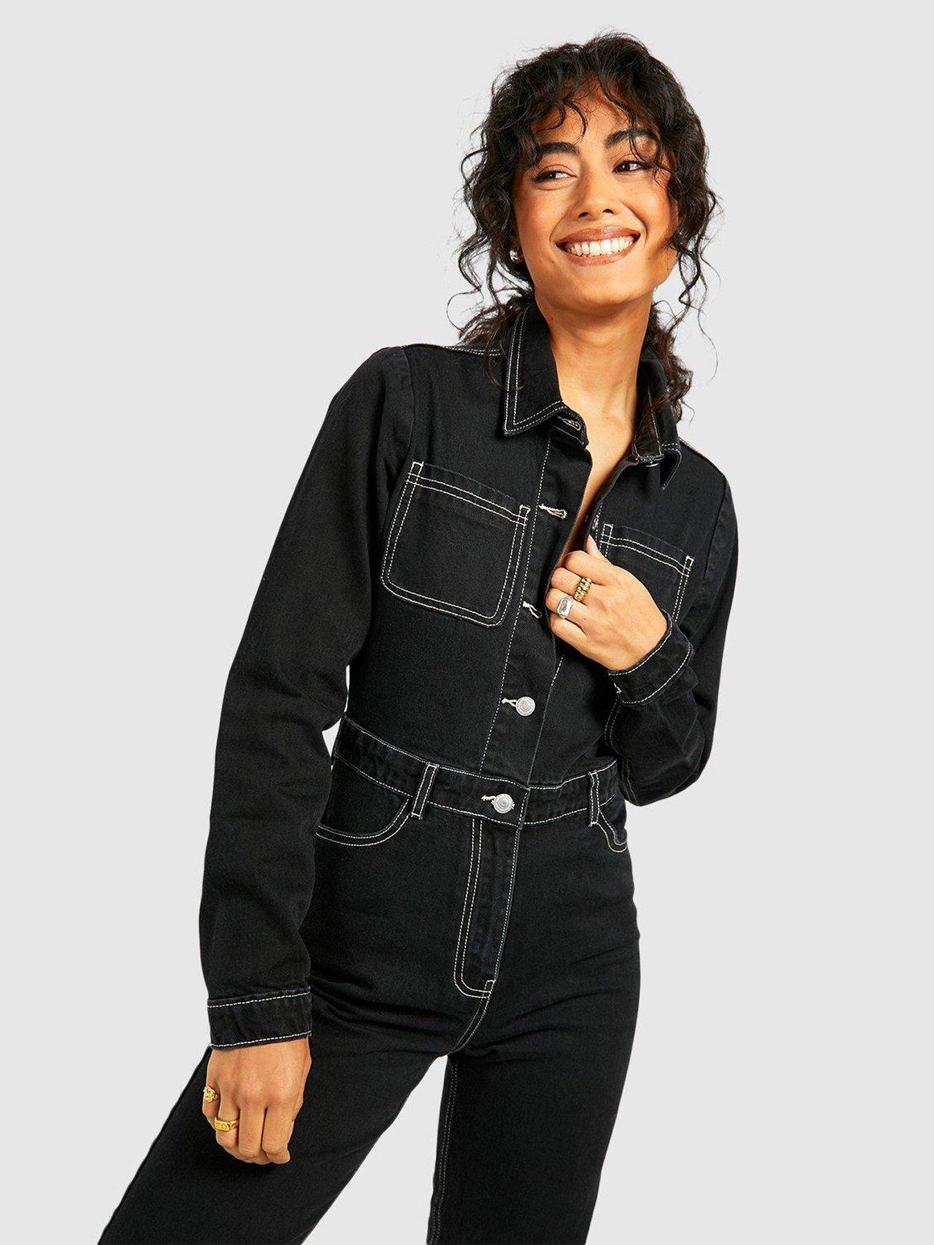 boohoo-contrast-stitch-denim-boiler-suit-blackoutfit