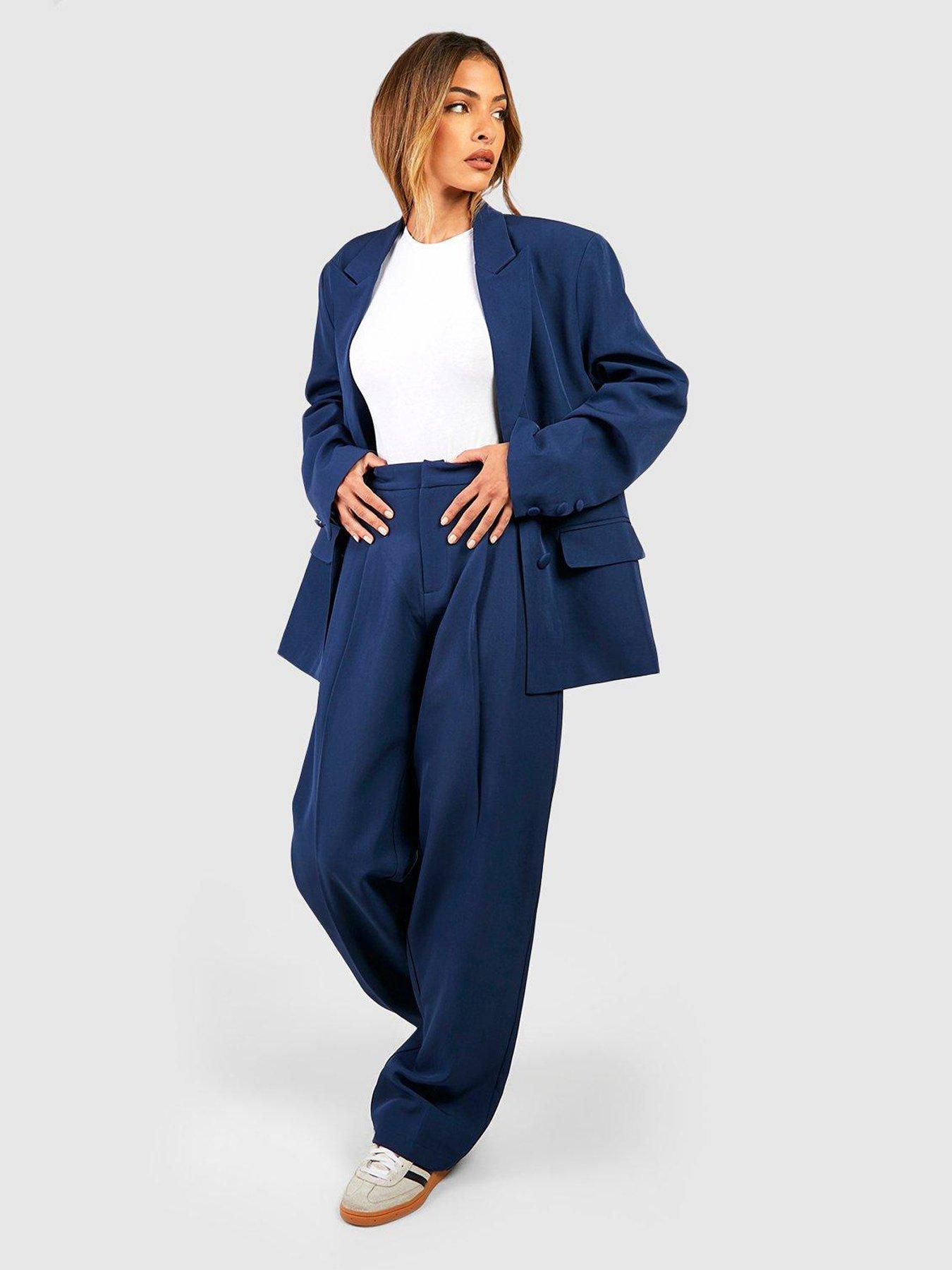 boohoo-pleat-front-straight-leg-trousers-navy