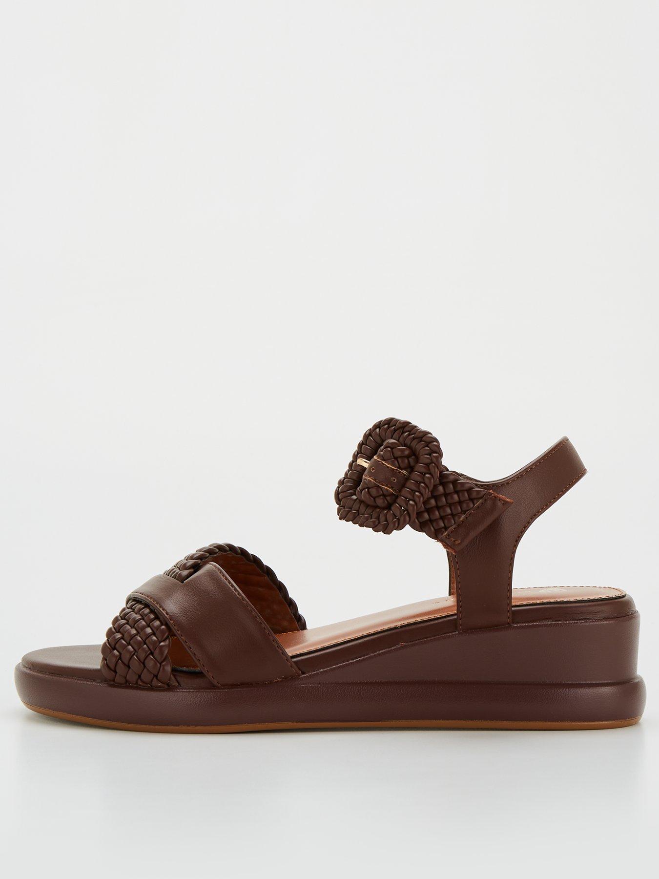 v-by-very-weave-cross-strap-wedge-sandal-brown