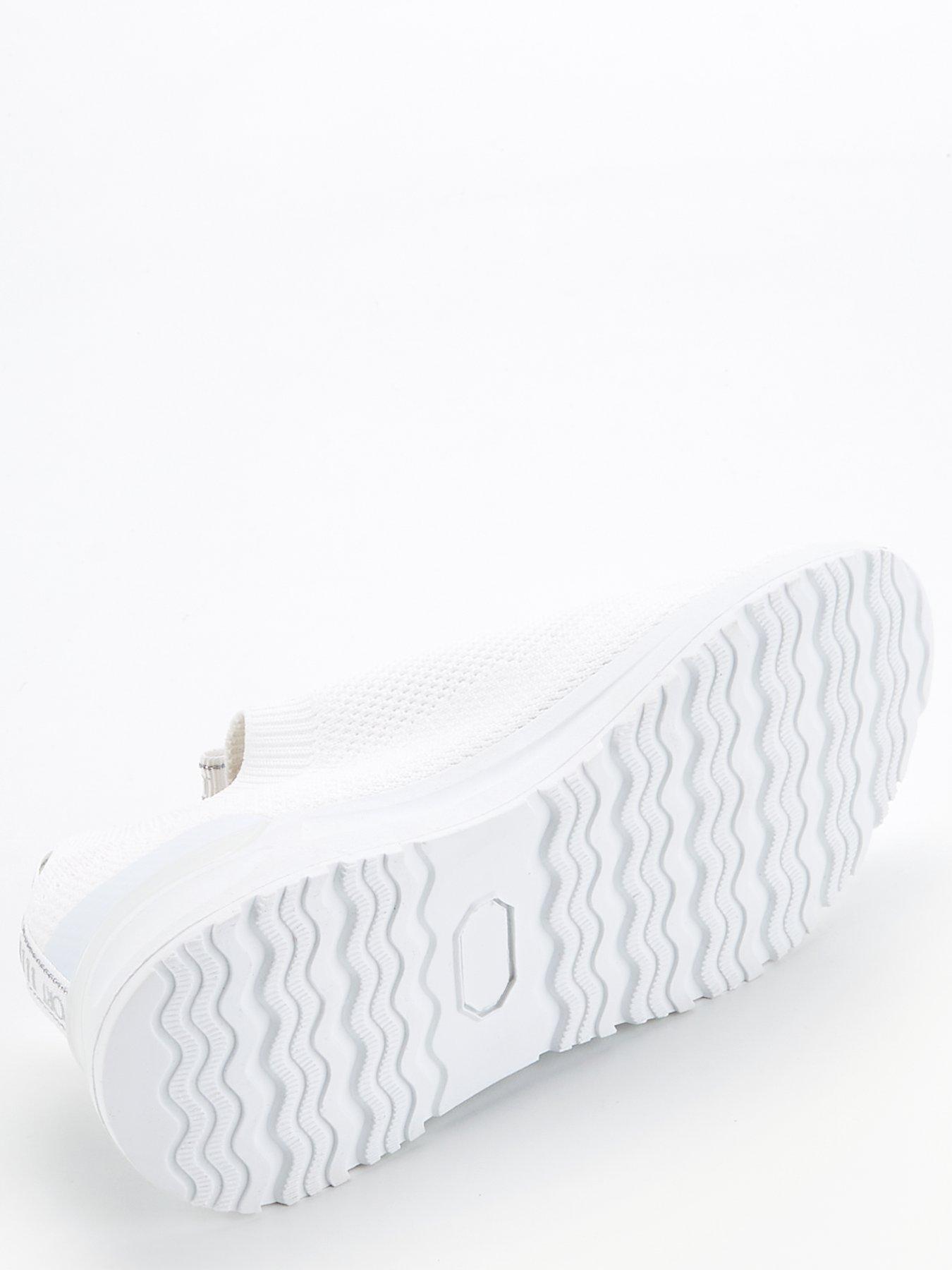 Image 5 of 6 of Elle Sport Knitted Slip On Trainer - White