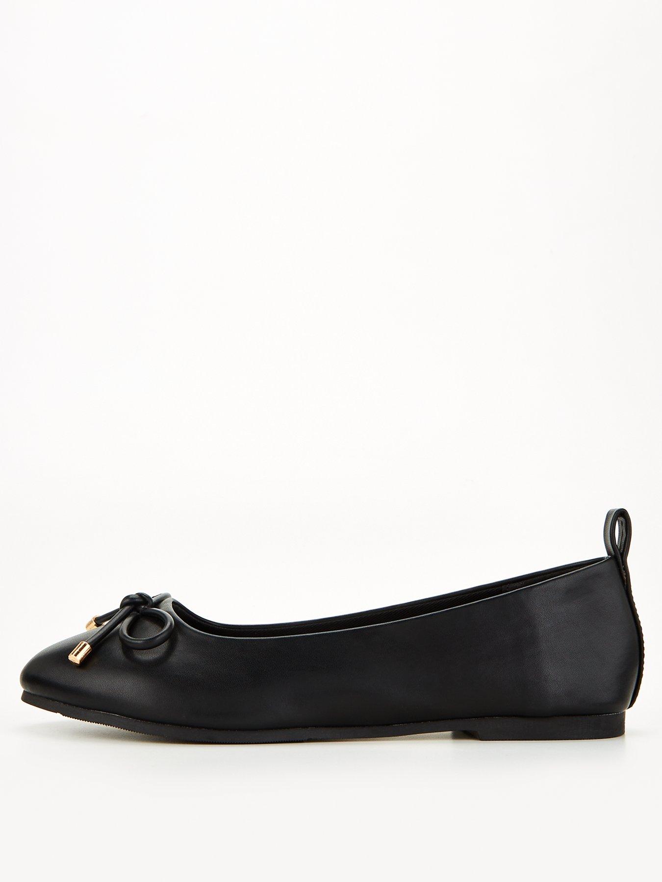 Image 2 of 6 of The Very Collection Womens Round Toe Ballerina Pumps - Black