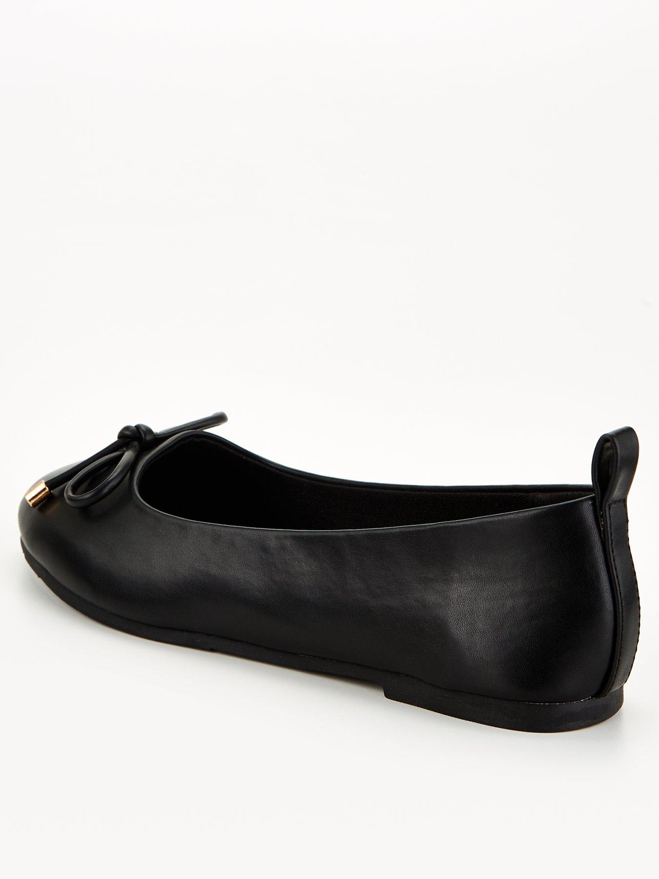 Image 3 of 6 of The Very Collection Womens Round Toe Ballerina Pumps - Black