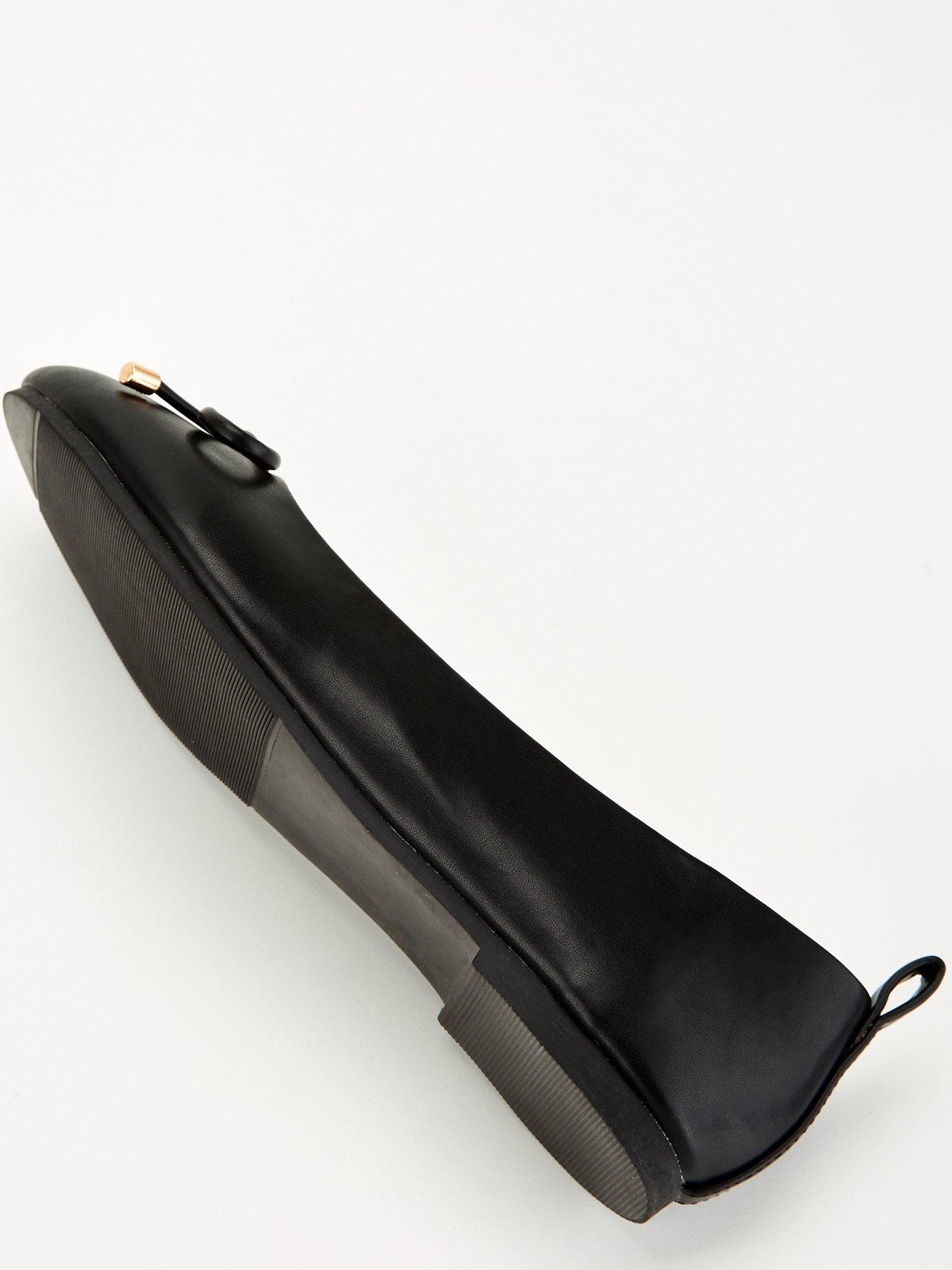 Image 5 of 6 of The Very Collection Womens Wide Fit Round Toe Ballerina Pumps - Black