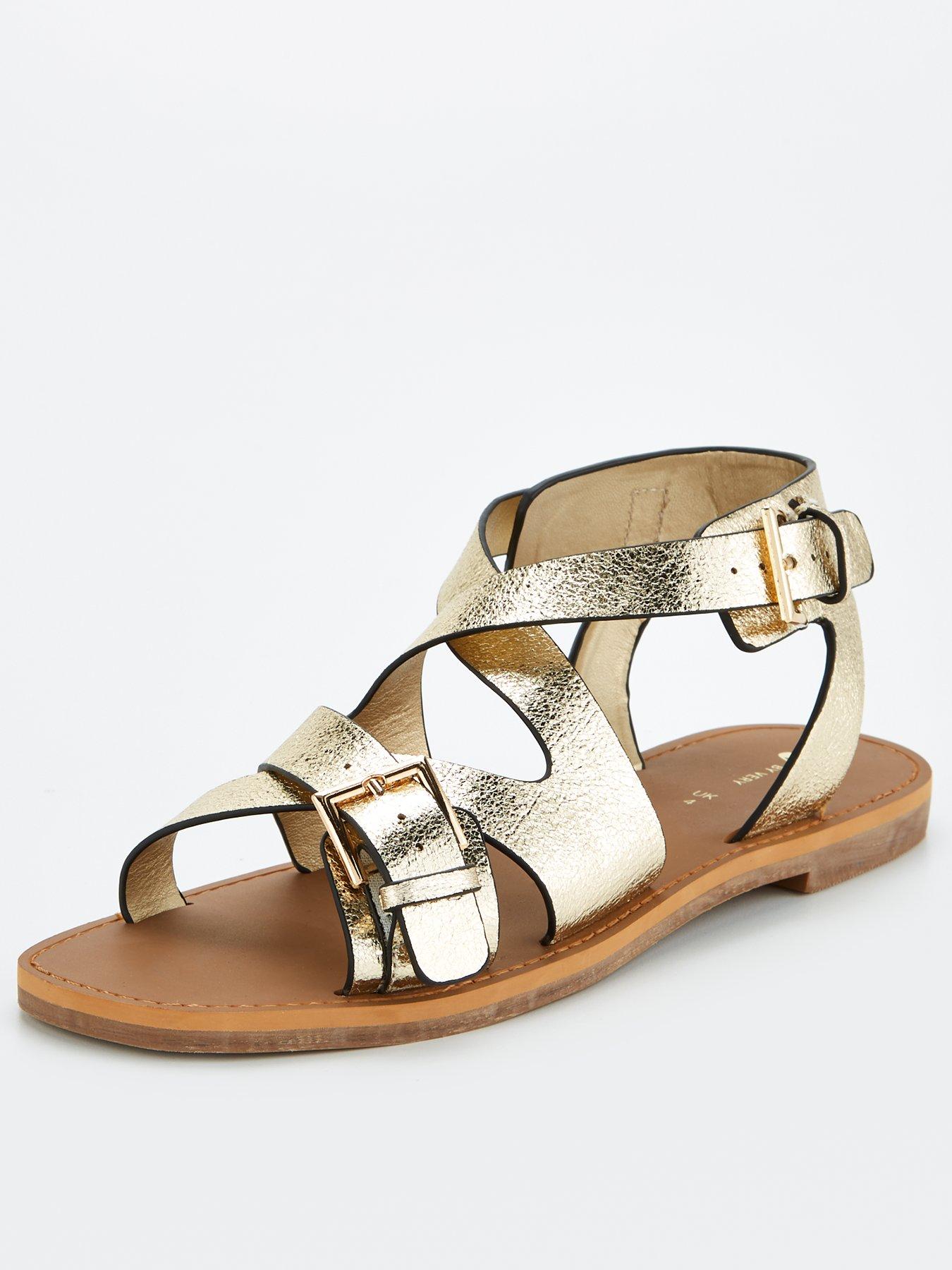 v-by-very-buckle-strappy-flat-sandal-gold