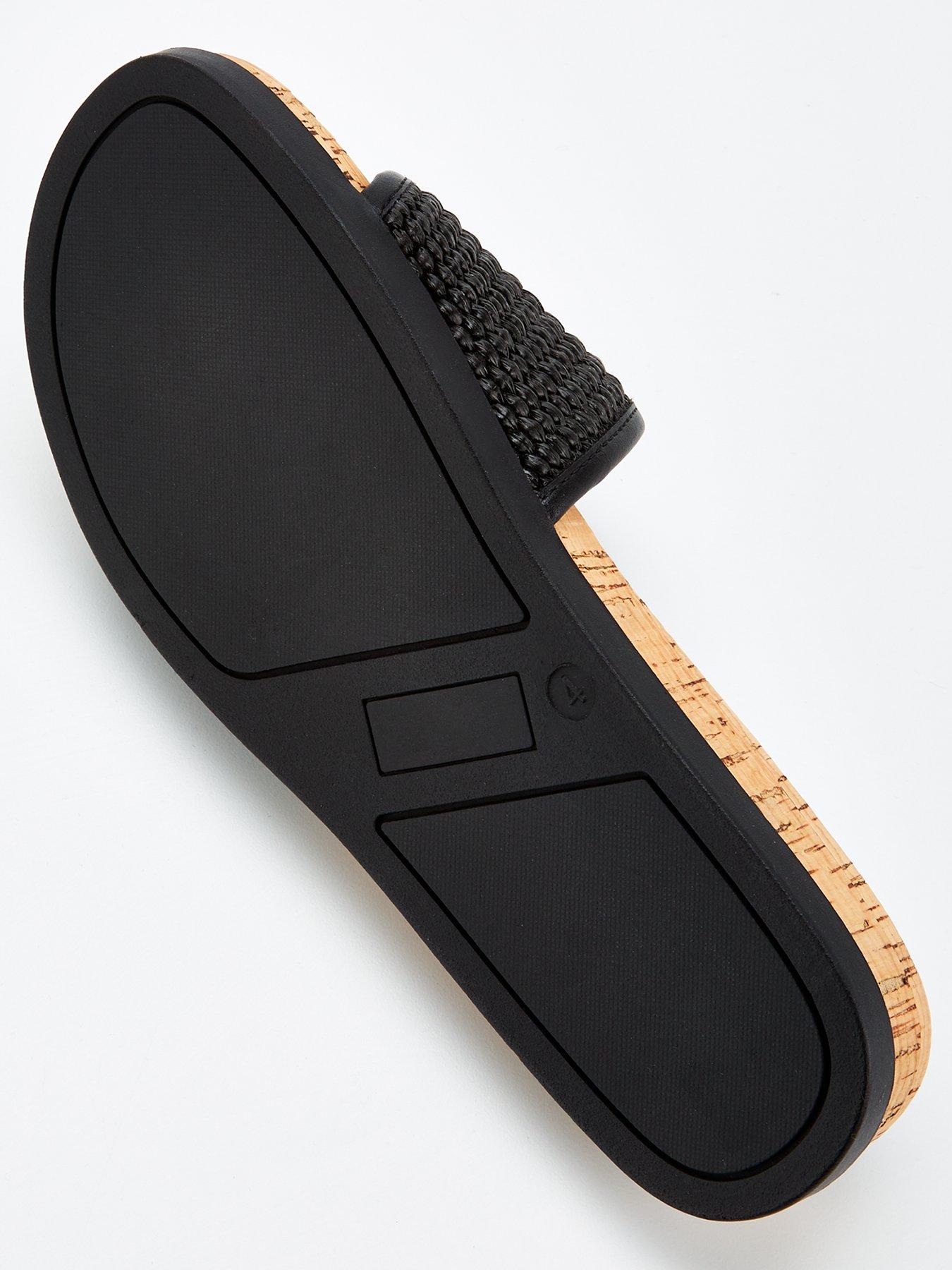 v-by-very-raffia-cork-slider-blackdetail
