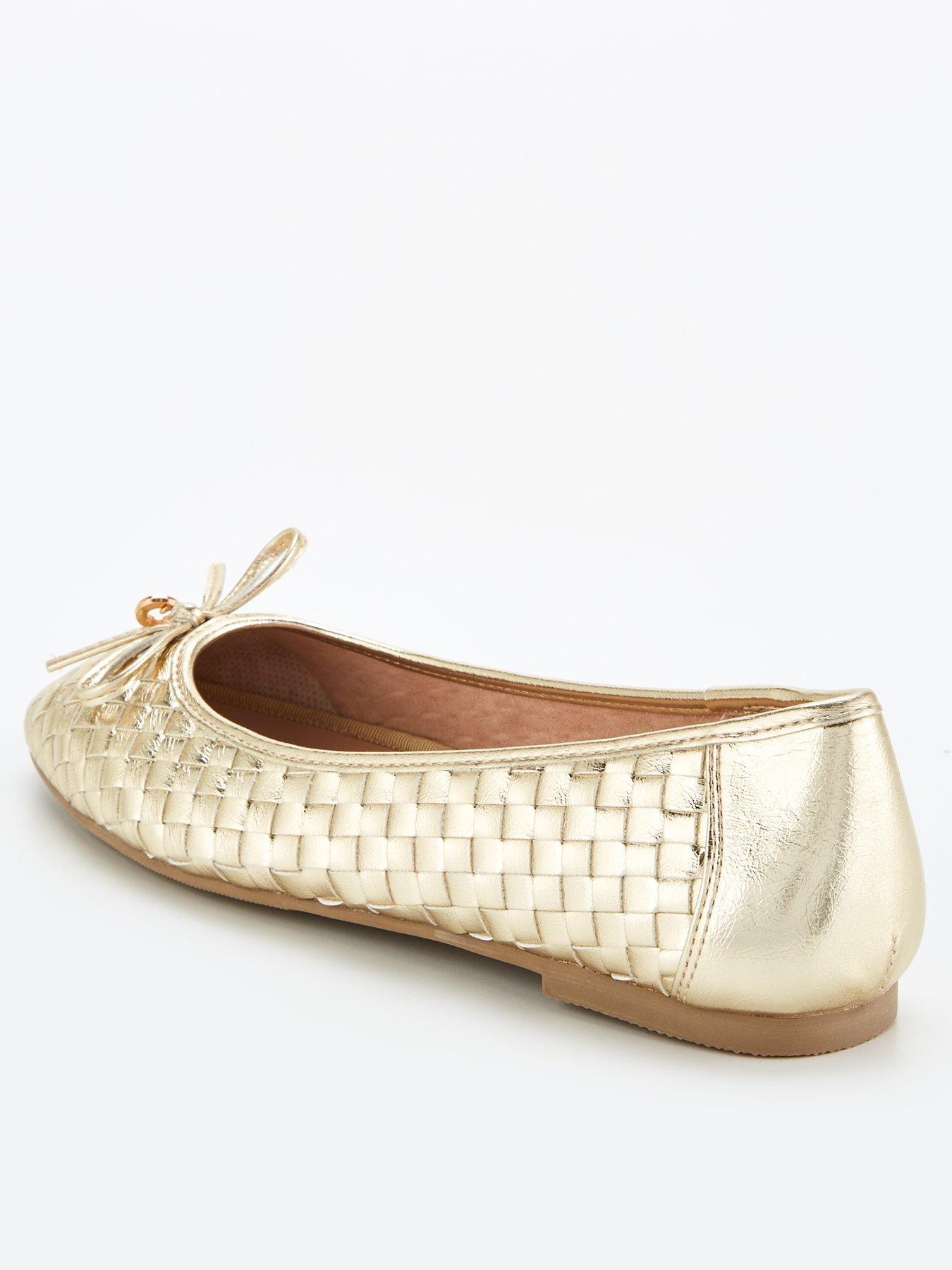 v-by-very-wide-fit-weave-ballerina-goldback