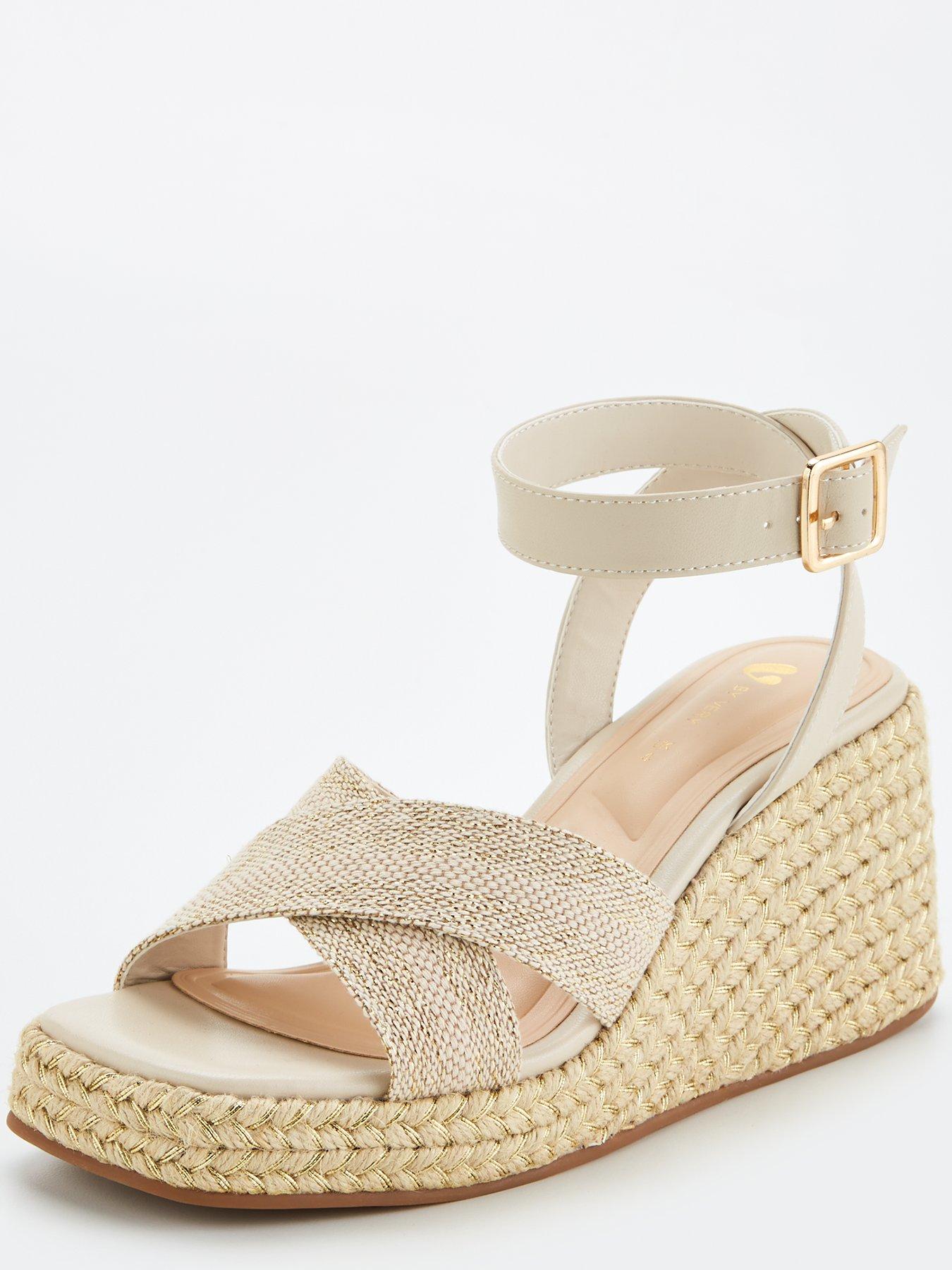 v-by-very-cross-strap-mid-wedge-sandal-goldstillFront