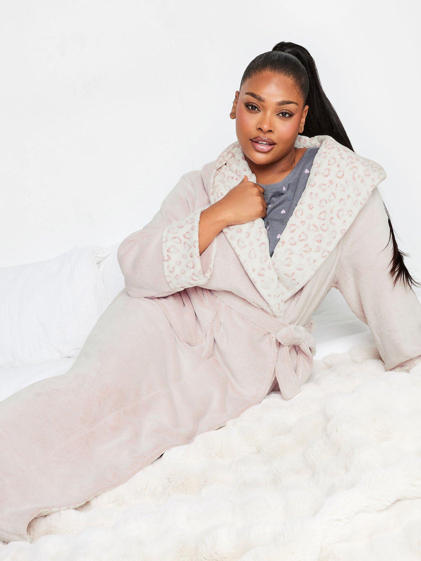 Yours Maxi Animal Hooded Robe Pink Very Ireland