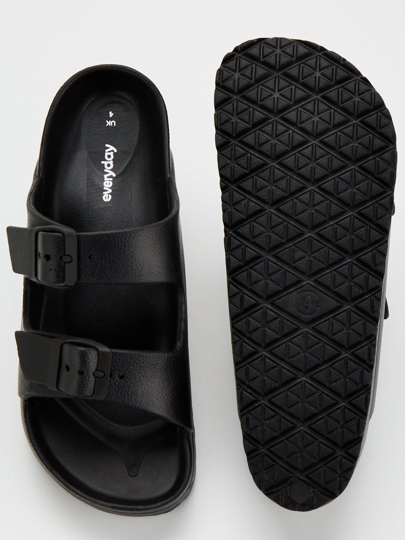 everyday-twin-strap-buckle-slider-sandal-blackdetail