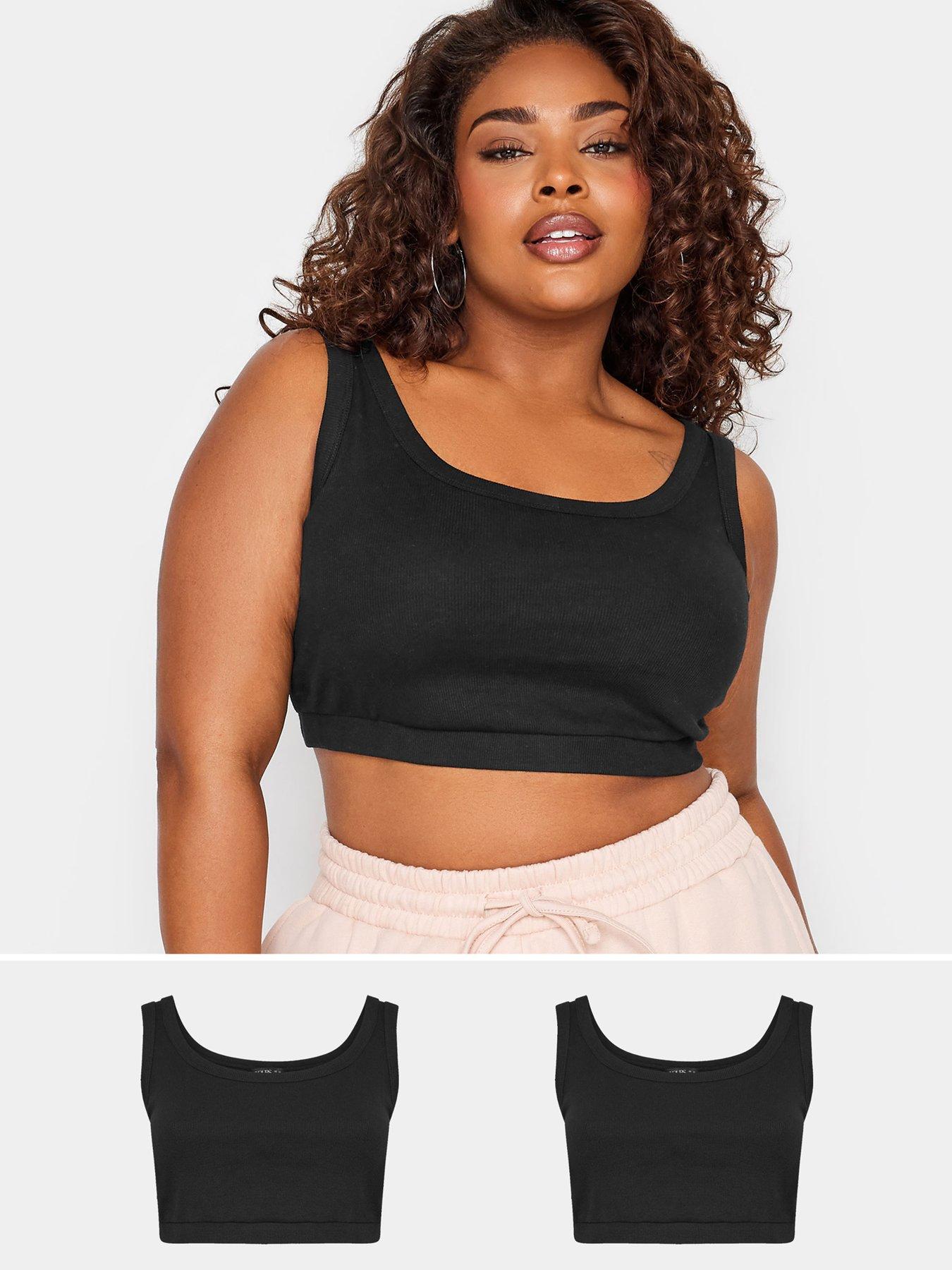 Yours Bralet 2 Pack Black/black