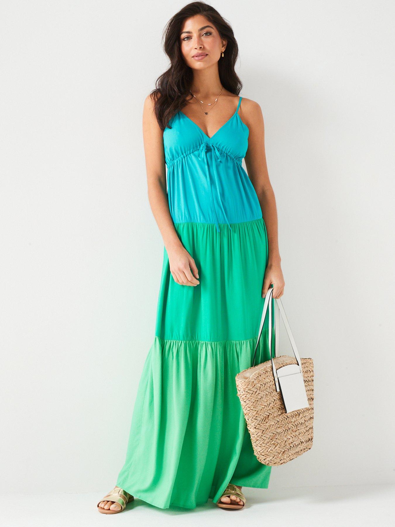 v-by-very-ombre-tiered-strappy-midi-dress-bluefront