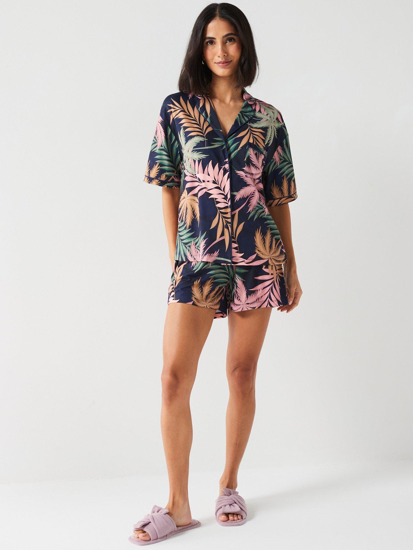 v-by-very-palm-print-revere-short-set