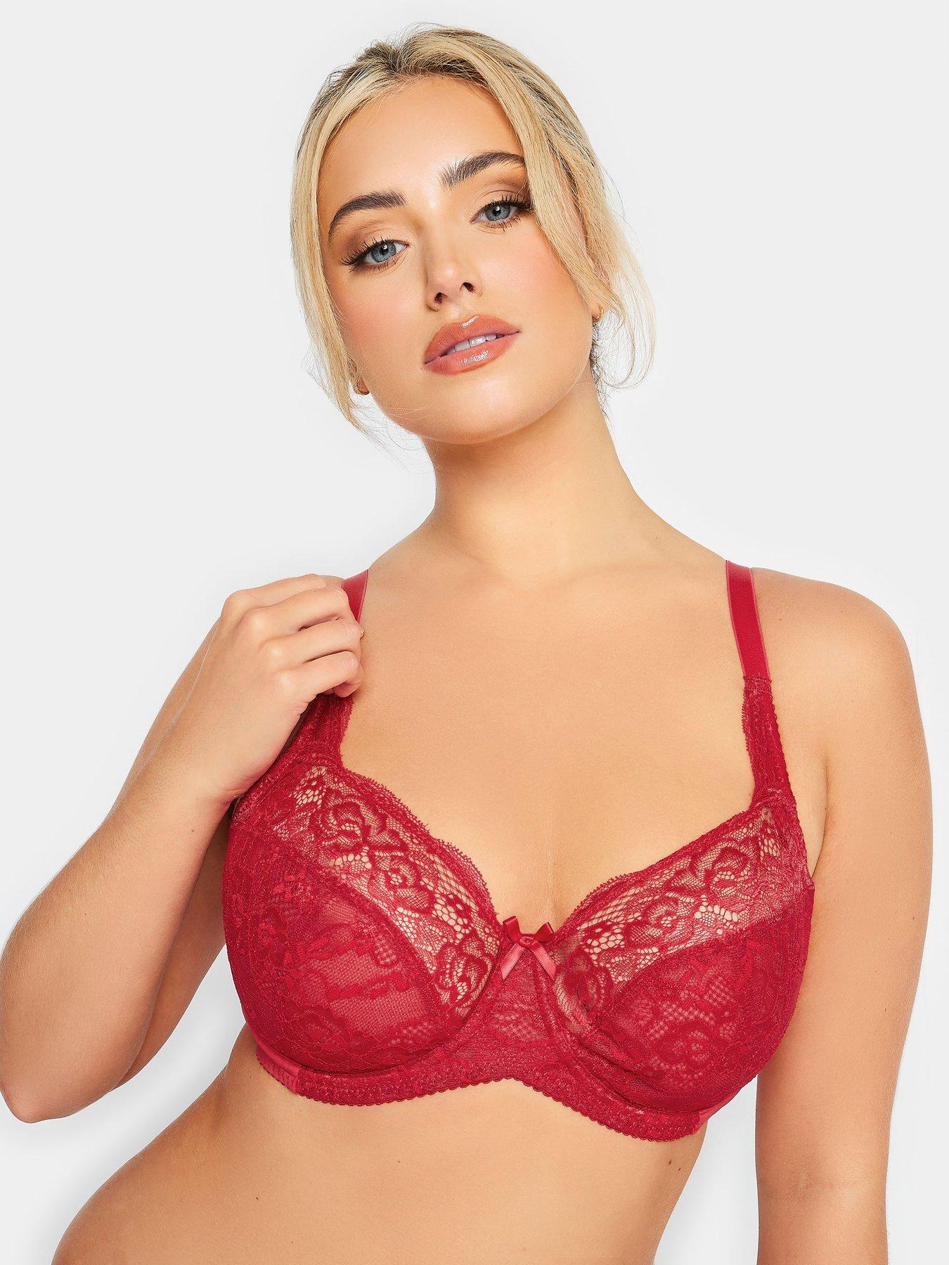 yours-stretch-lace-uw-non-pad-bra-red