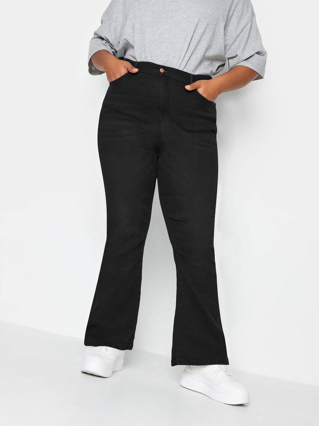 Black High Waist Adalae Wide Leg Jeans