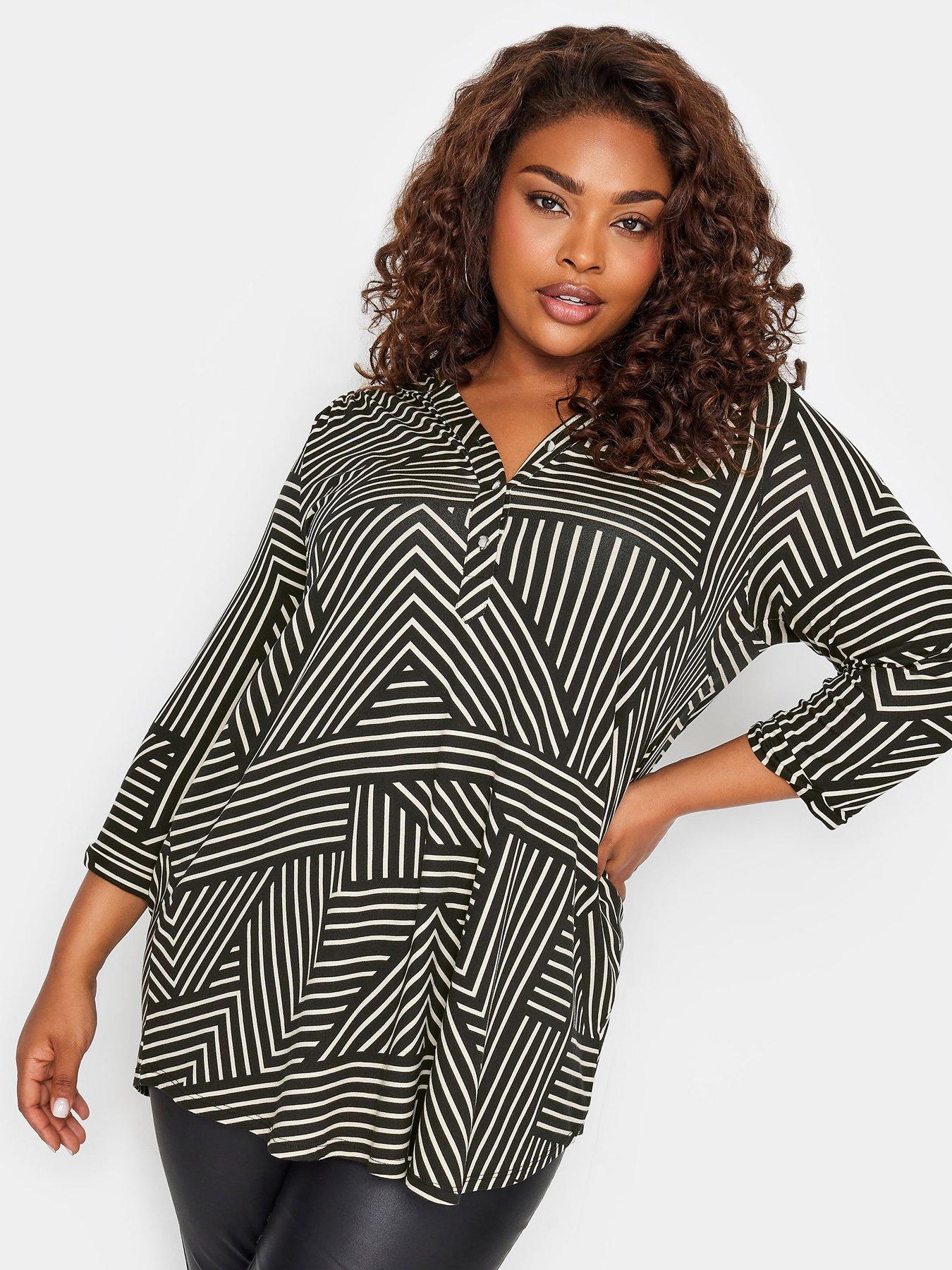 YOURS Plus Size Forest Green Ribbed Lettuce Hem Tunic Dress