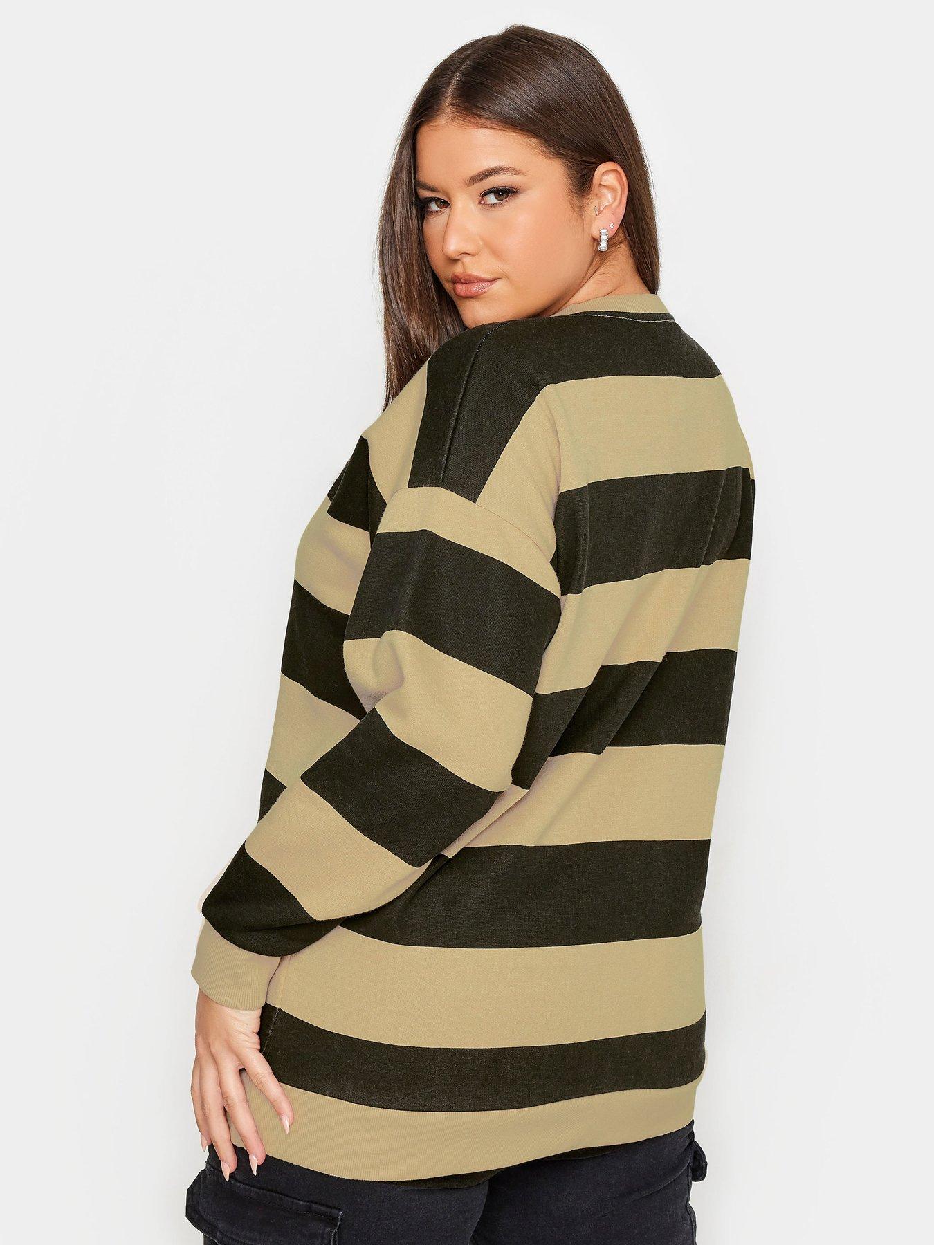 yours-stripe-sweatshirt-stoneblackstillFront