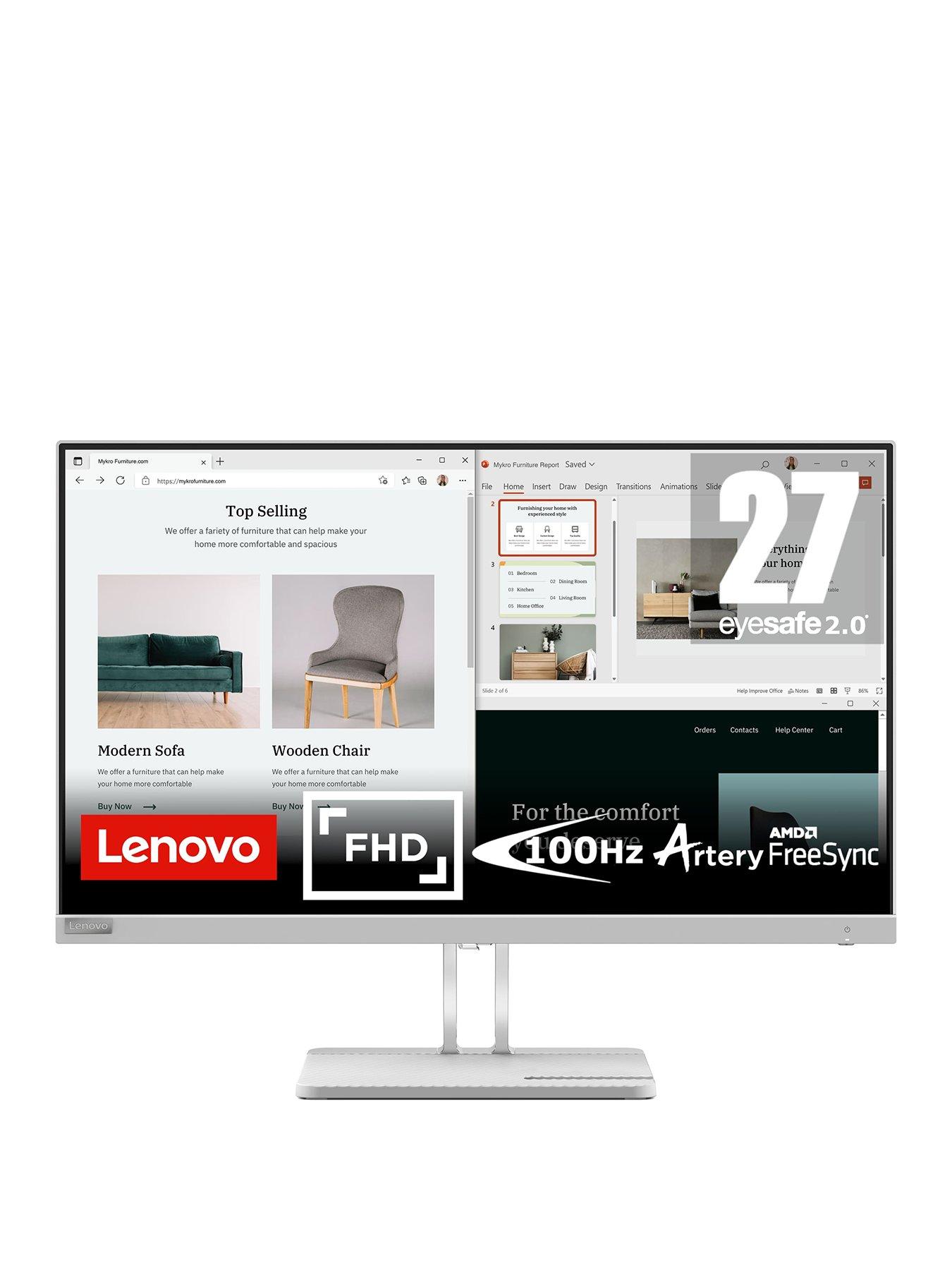 undefined L27e-40 27-inch PC Monitor, FHD, 100Hz, IPS, 4ms, AMD Freesync