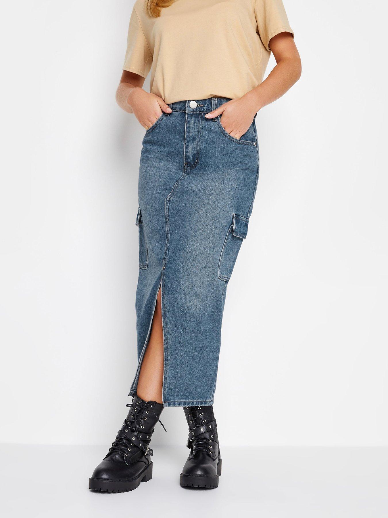 pixiegirl-petite-denim-utility-midi-skirtfront