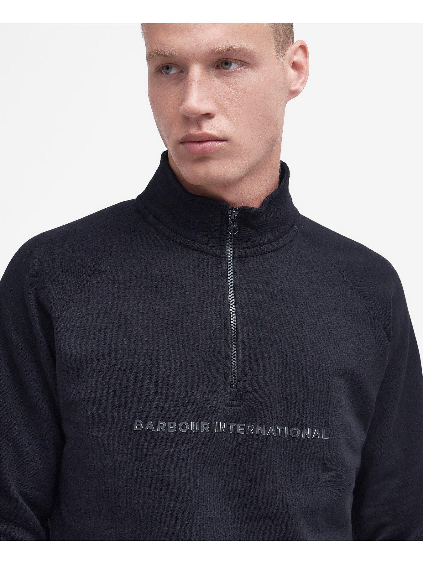 Barbour international half zip sweatshirt hotsell