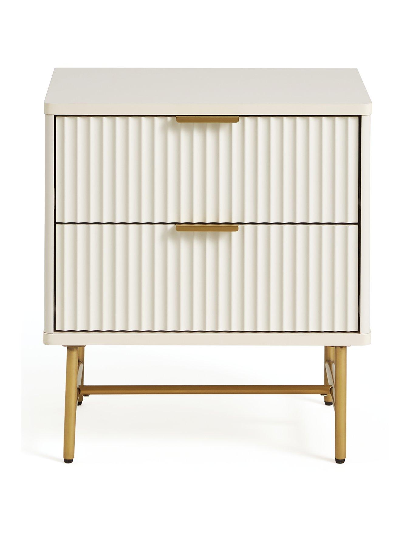 very-home-cora-2-drawer-bedside-chest-ivorybrassstillFront