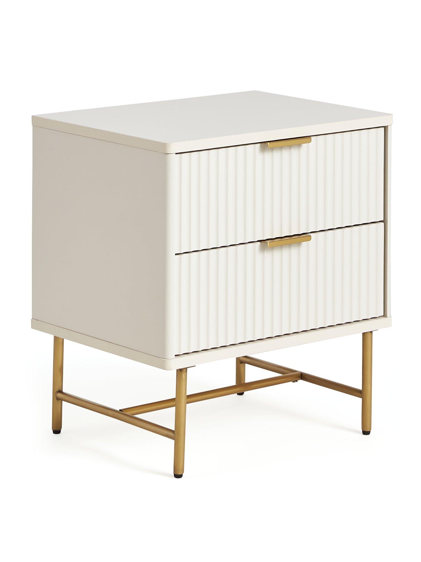 very-home-cora-2-drawer-bedside-chest-ivorybrassback