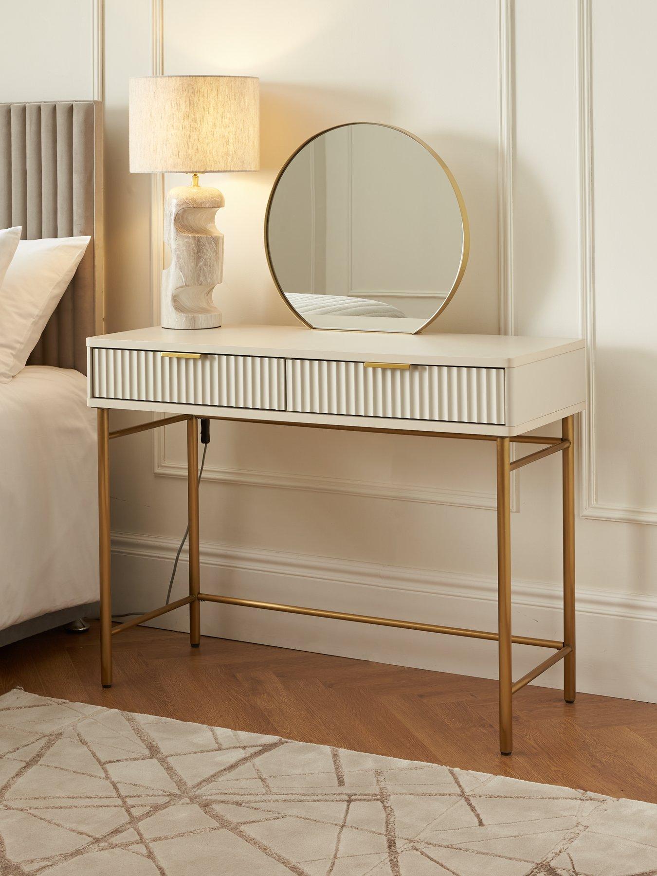 very-home-cora-dressing-table-and-mirror-setnbsp--ivorybrass