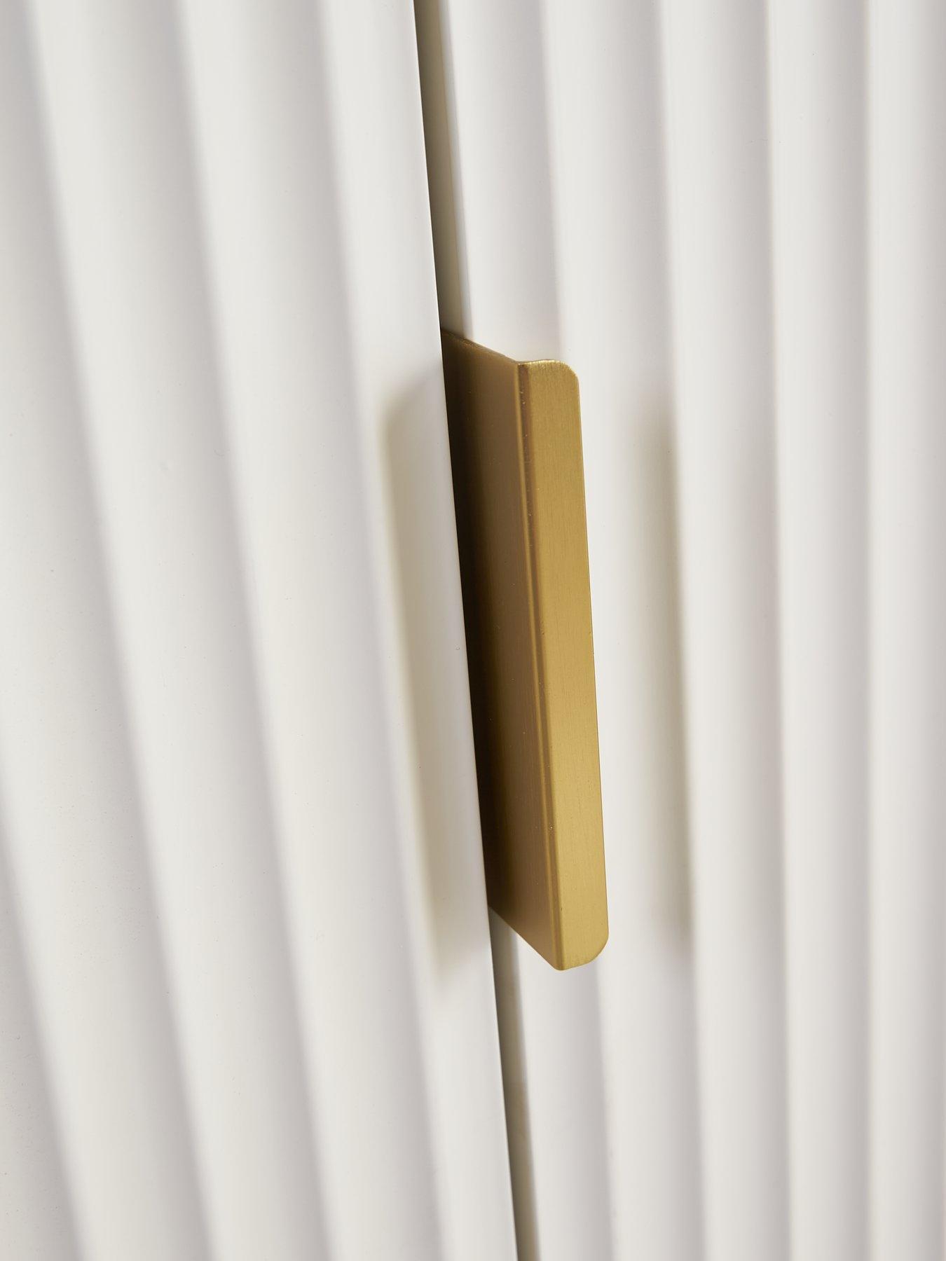 Image 5 of 6 of The Very Collection Cora 2 Door, 1 Drawer Wardrobe - Ivory/Brass