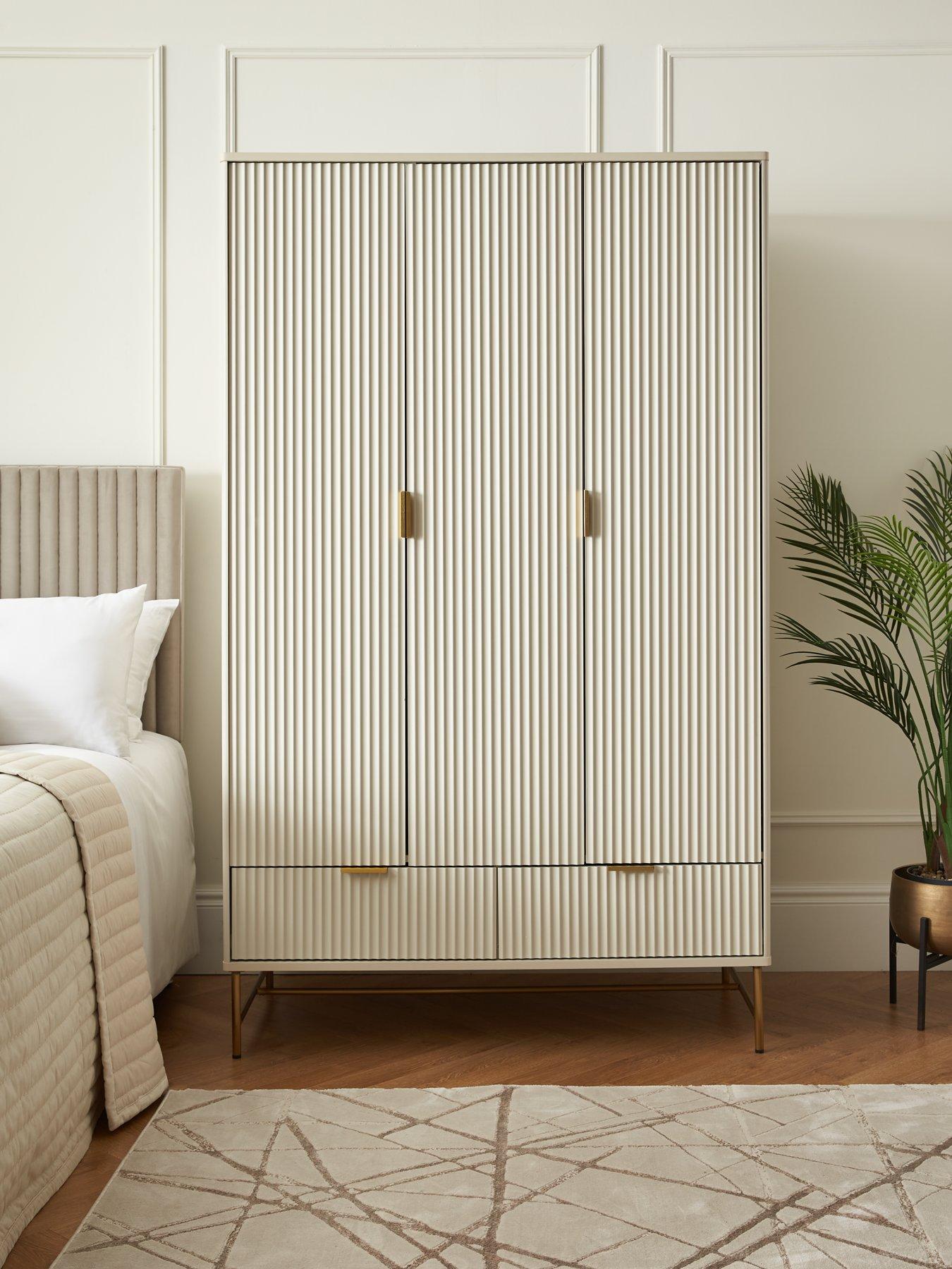 the-very-collection-cora-3-door-2-drawer-wardrobe-ivorybrass