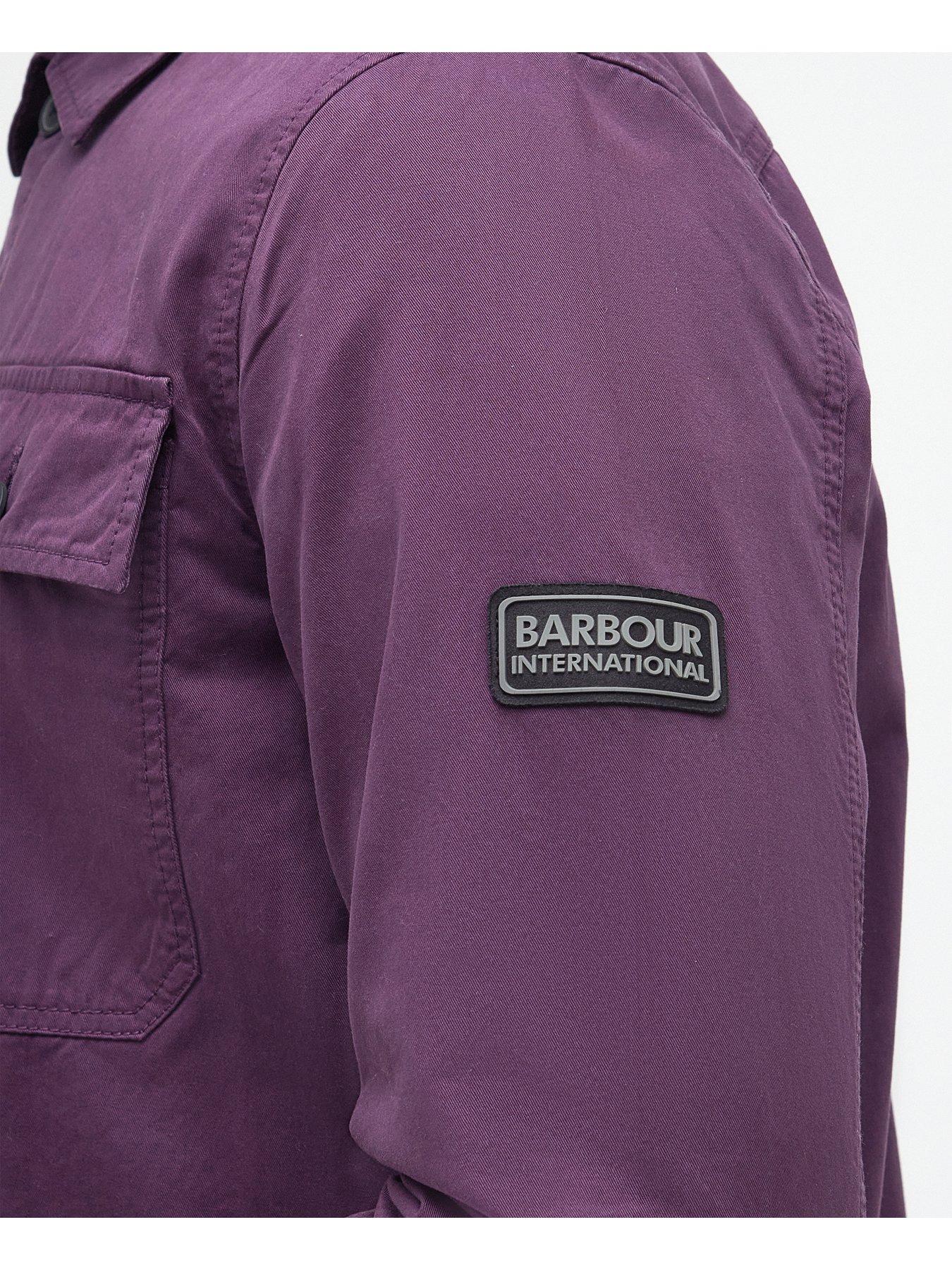 Barbour international mens purple on sale