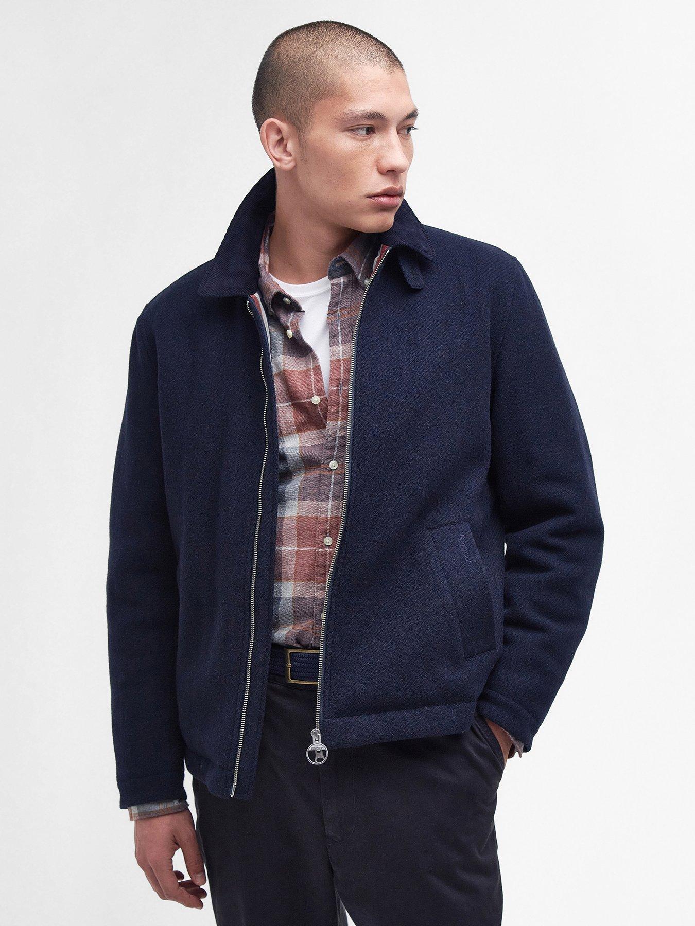 Barbour wool store jacket navy