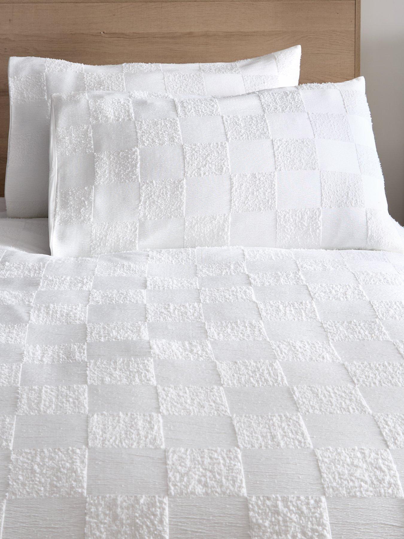 very-home-textured-grid-duvet-cover-set-whiteback