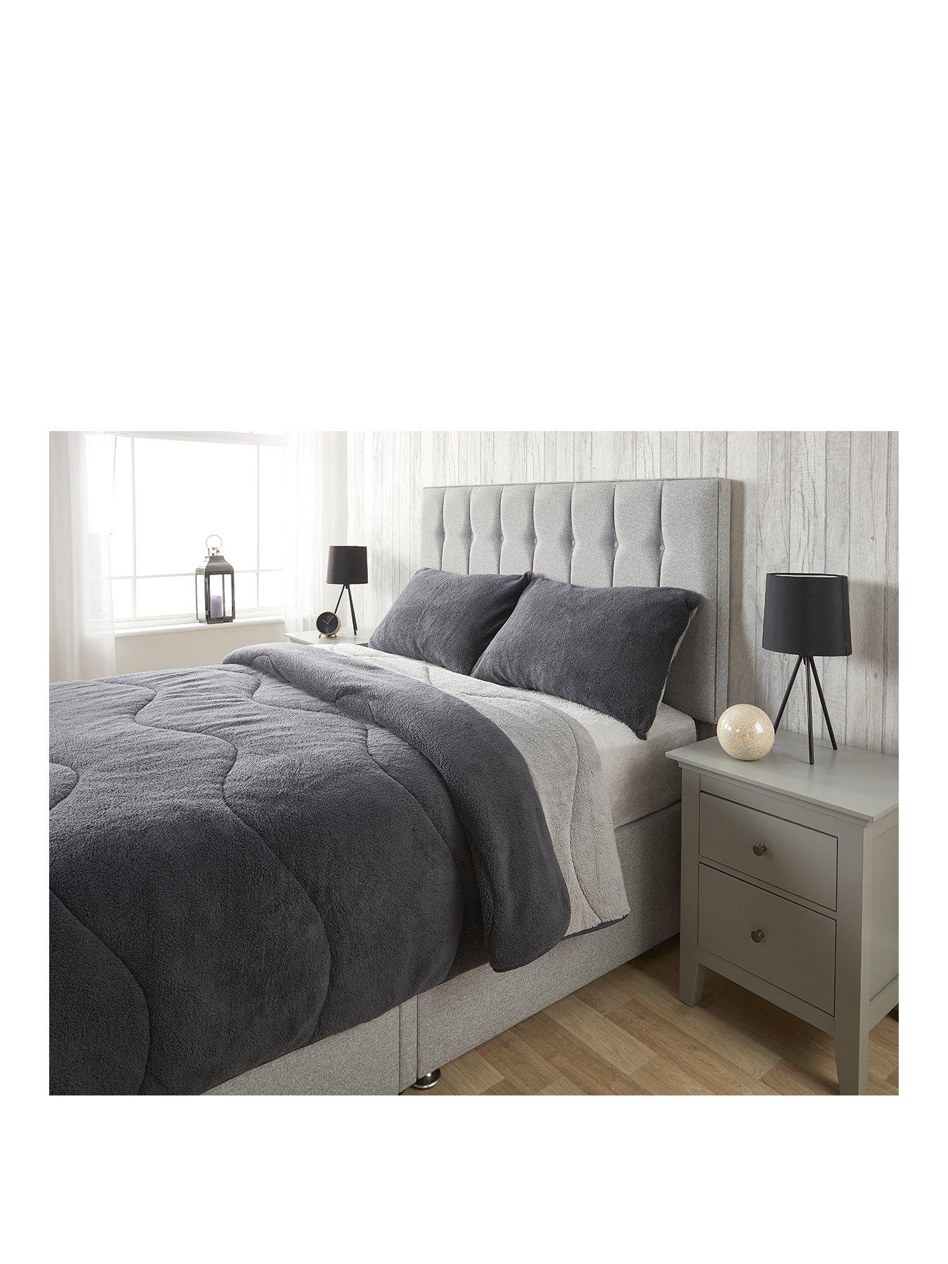the-very-collection-teddy-fleece-easy-wash-reversible-coverless-duvet-charcoalgrey