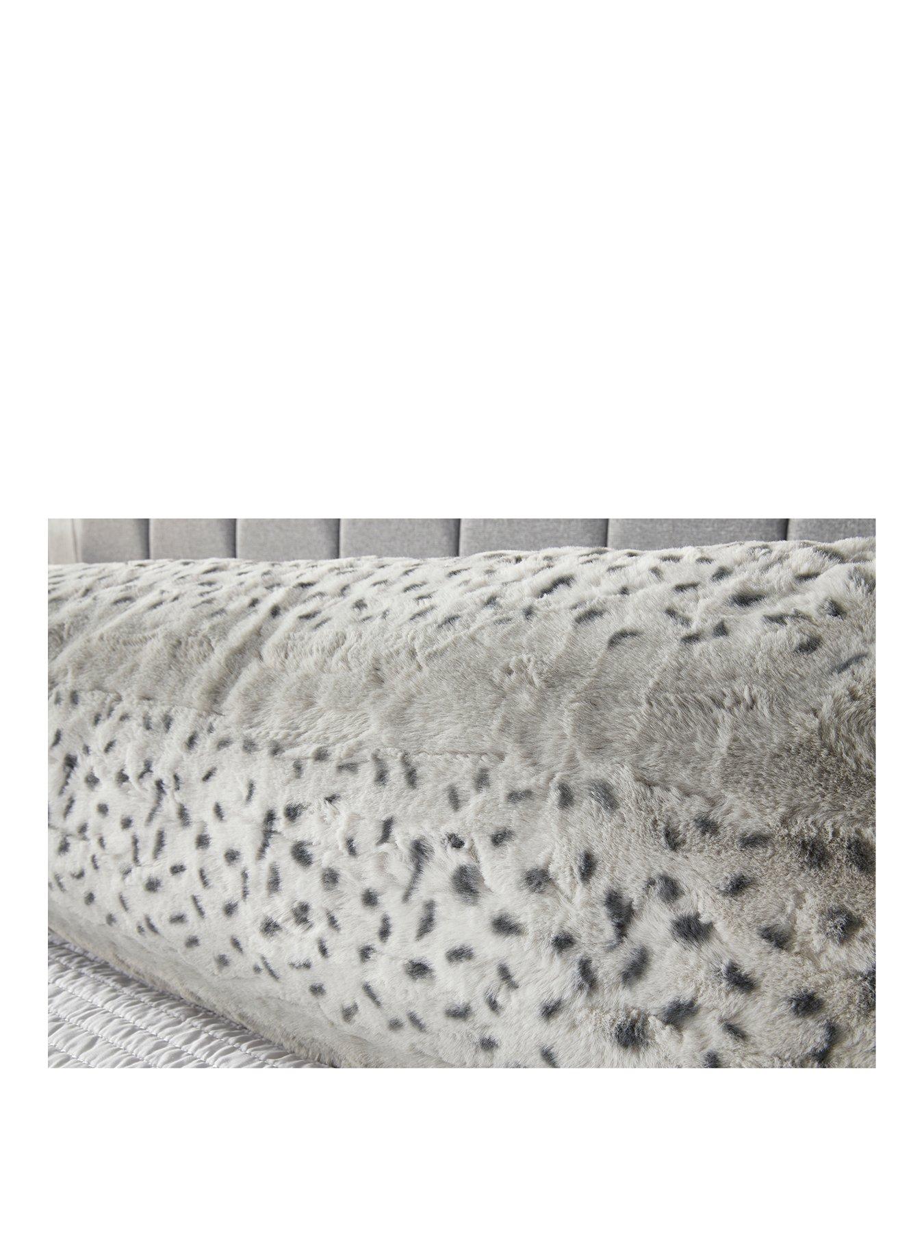 very-home-snow-leopard-bolster-pillowstillFront