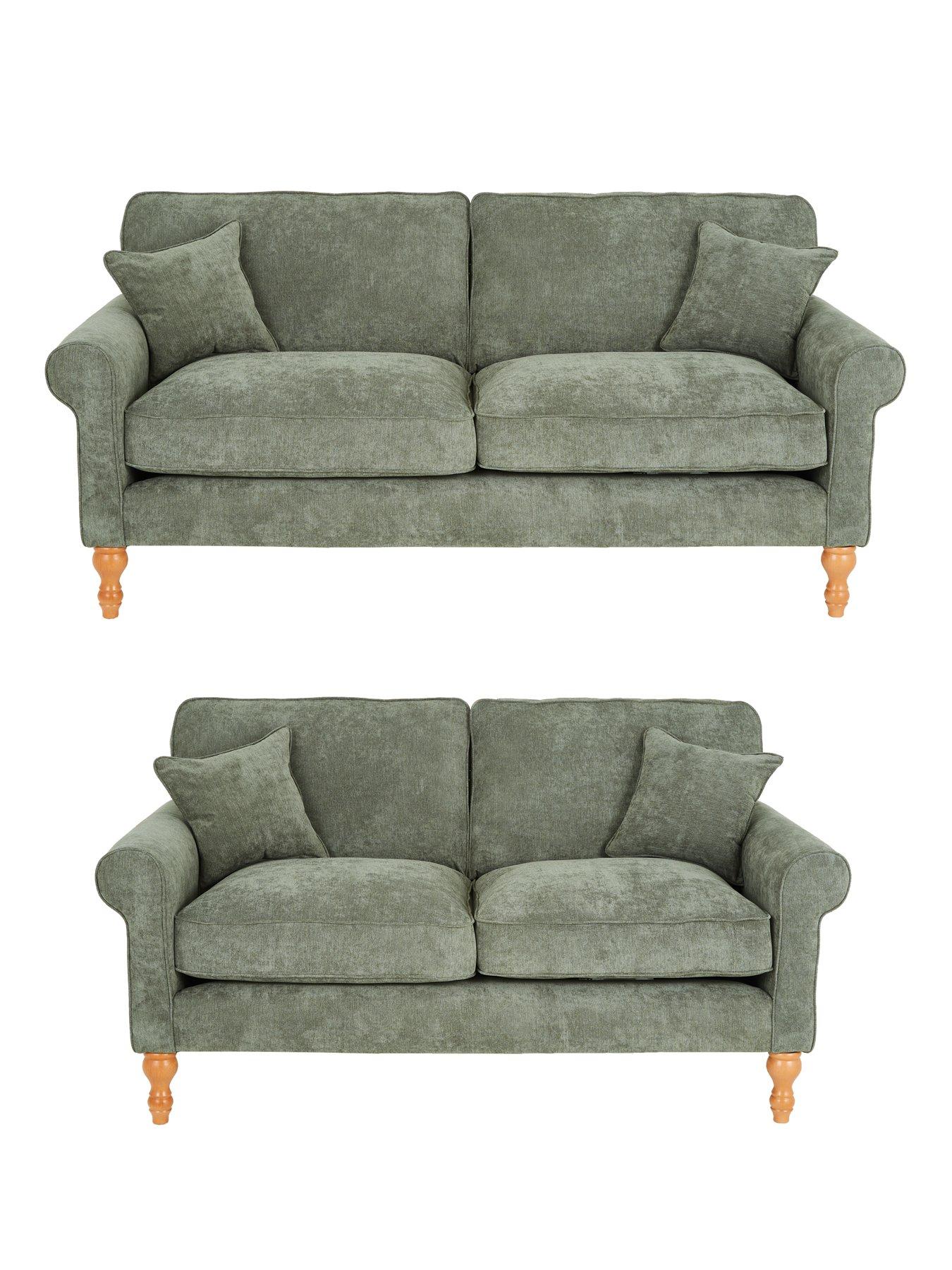 Very Home William 3 Seater + 2 Seater Fabric Sofa Set (Buy  &  SAVE!) - Made in the UK