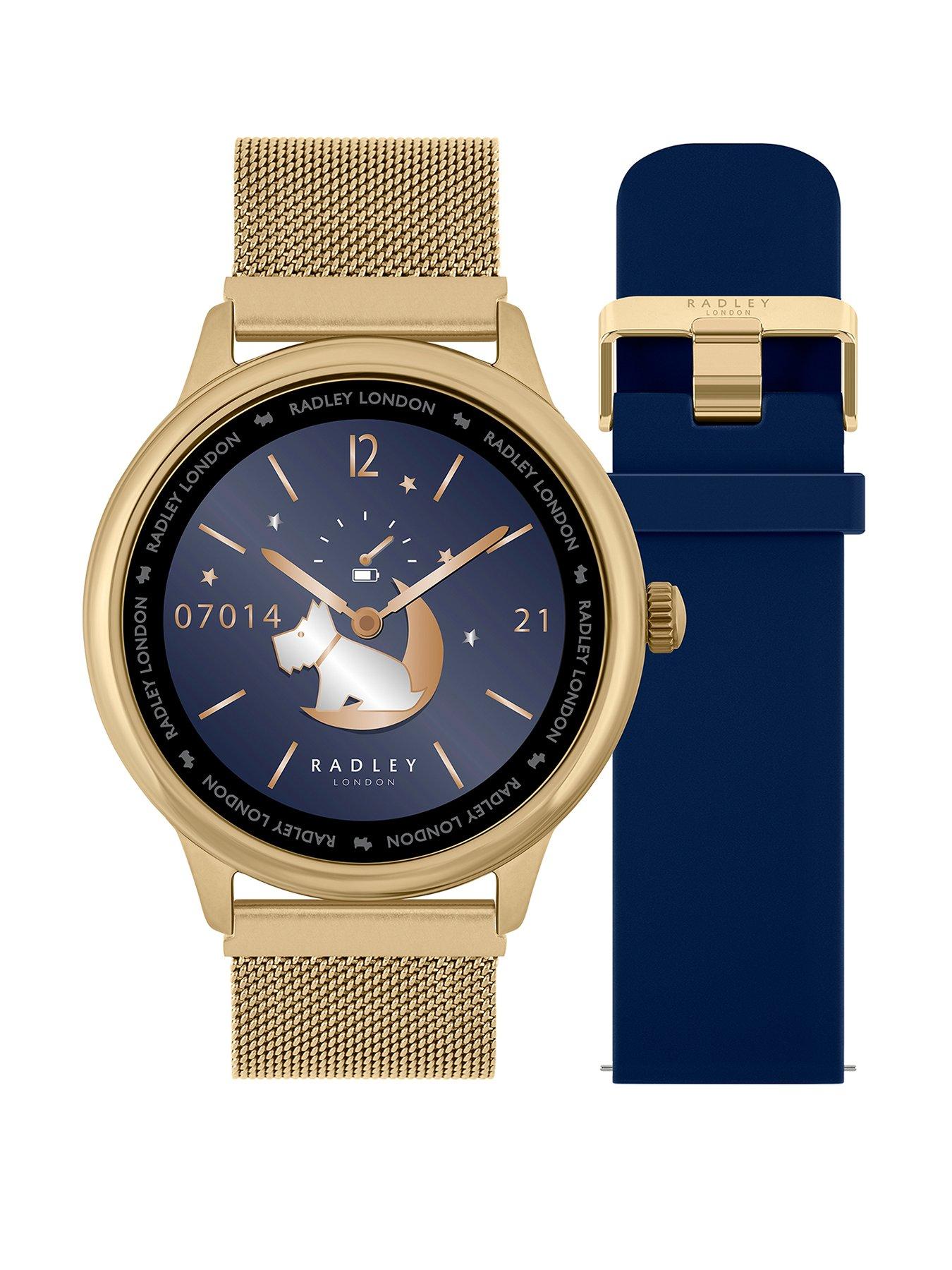 radley-radley-series-19-smart-calling-watch-with-interchangeable-cobweb-gold-mesh-and-ink-silicone-straps