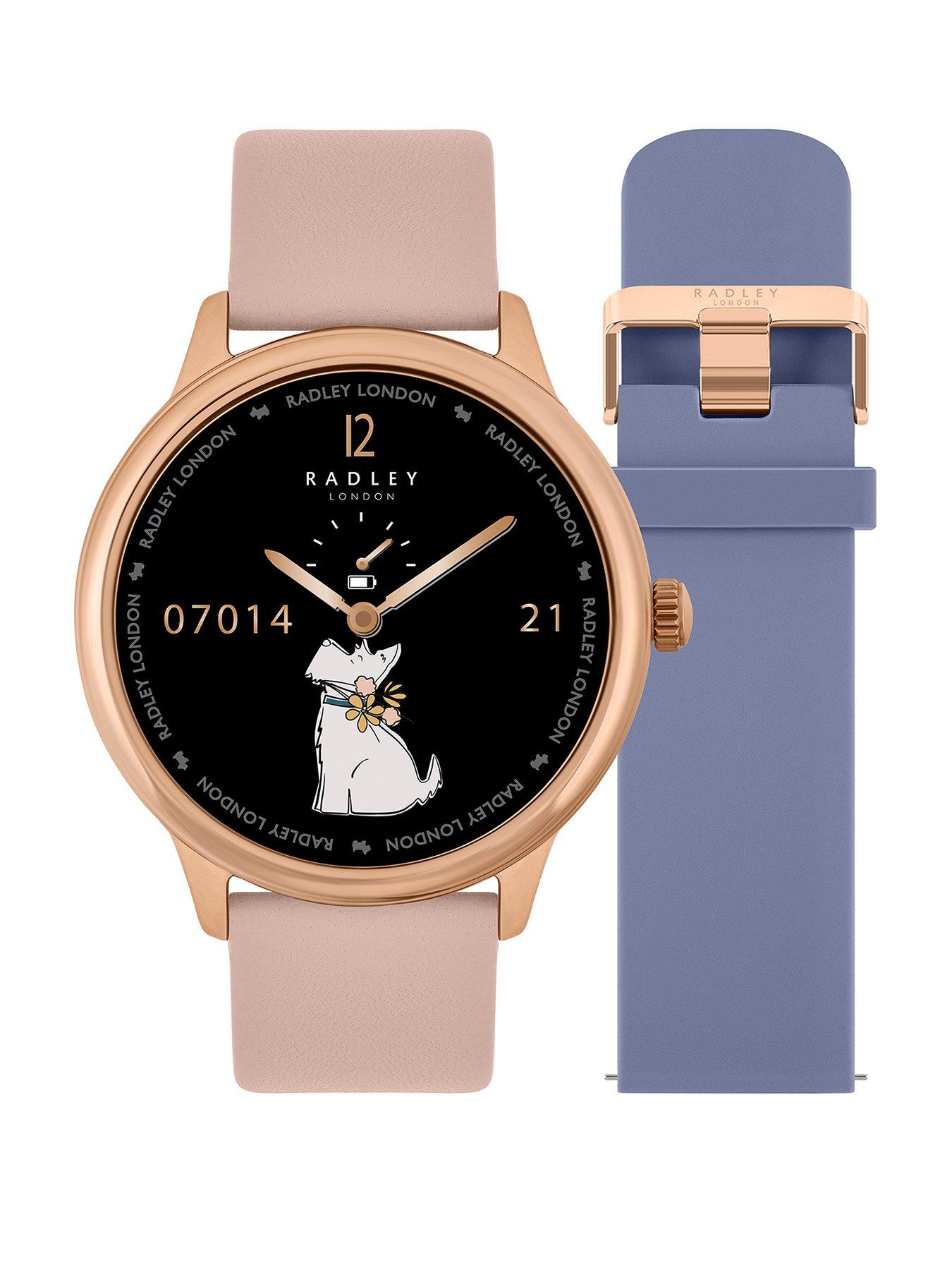undefined Radley Series 19 Smart Calling Watch with interchangeable Cobweb leather and Denim Silicone Straps