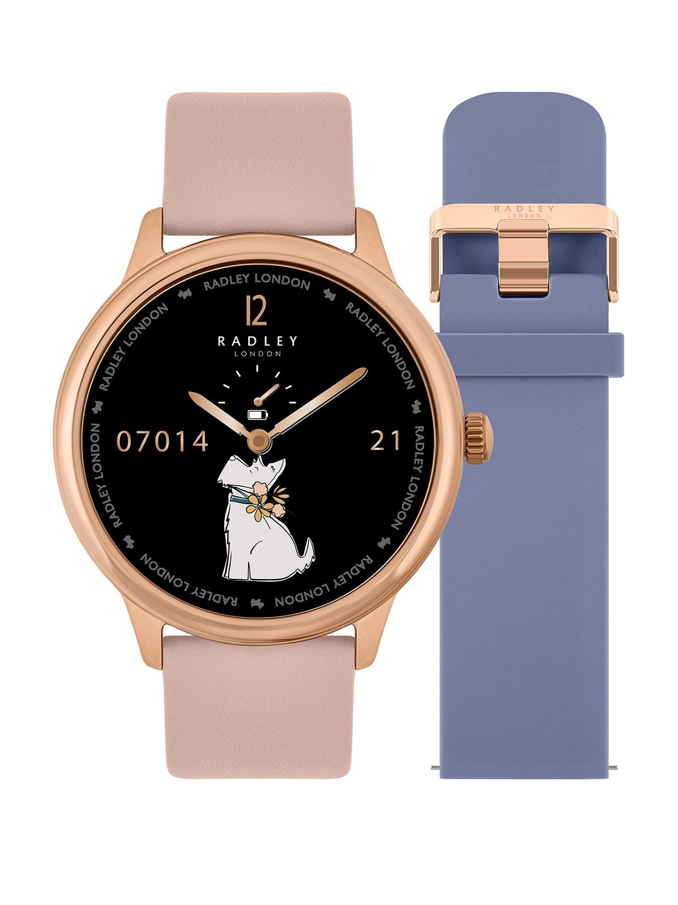 radley-radley-series-19-smart-calling-watch-with-interchangeable-cobweb-leather-and-denim-silicone-strapsfront