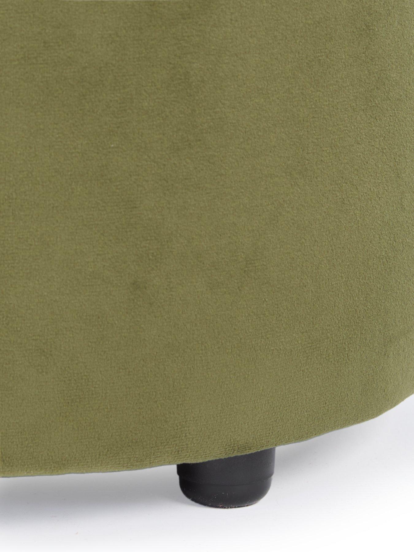 Image 3 of 4 of The Very Collection Maison Velvet Accent Stool&nbsp;- Made to order in the UK
