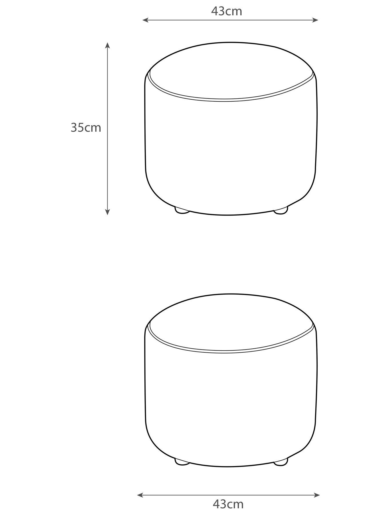 Image 4 of 4 of The Very Collection Maison Velvet Accent Stool&nbsp;- Made to order in the UK
