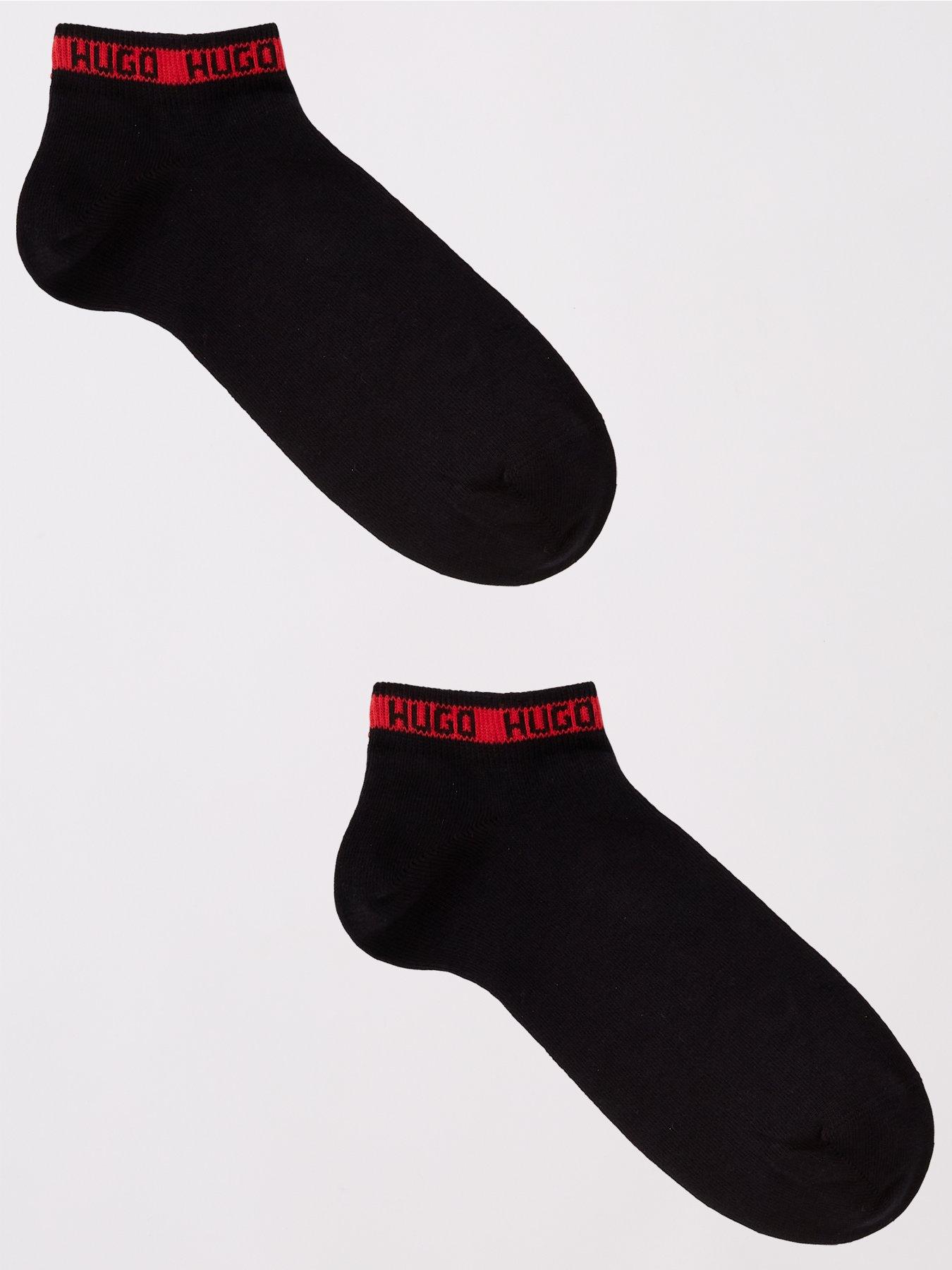 HUGO 2 Pack As Tape Crew Socks - Black