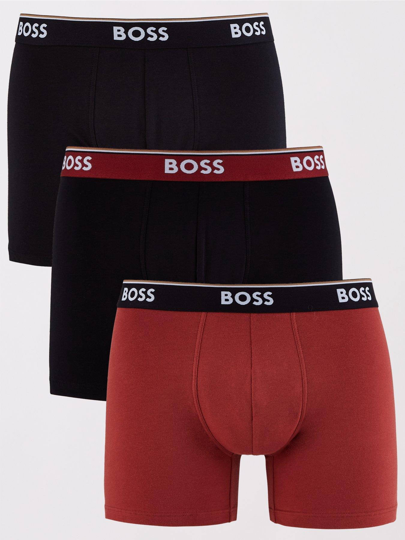 BOSS Bodywear Men's 3 Pack Crew Neck T-Shirts - Black/Khaki/Navy