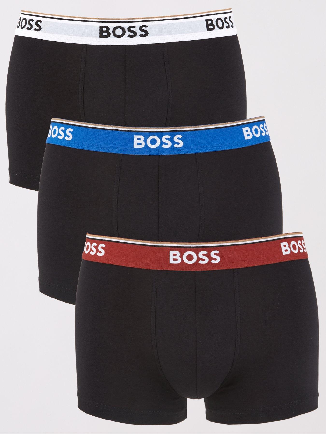 BOSS Bodywear Men's 3 Pack Bold Boxer Trunks - Black/Blue/White