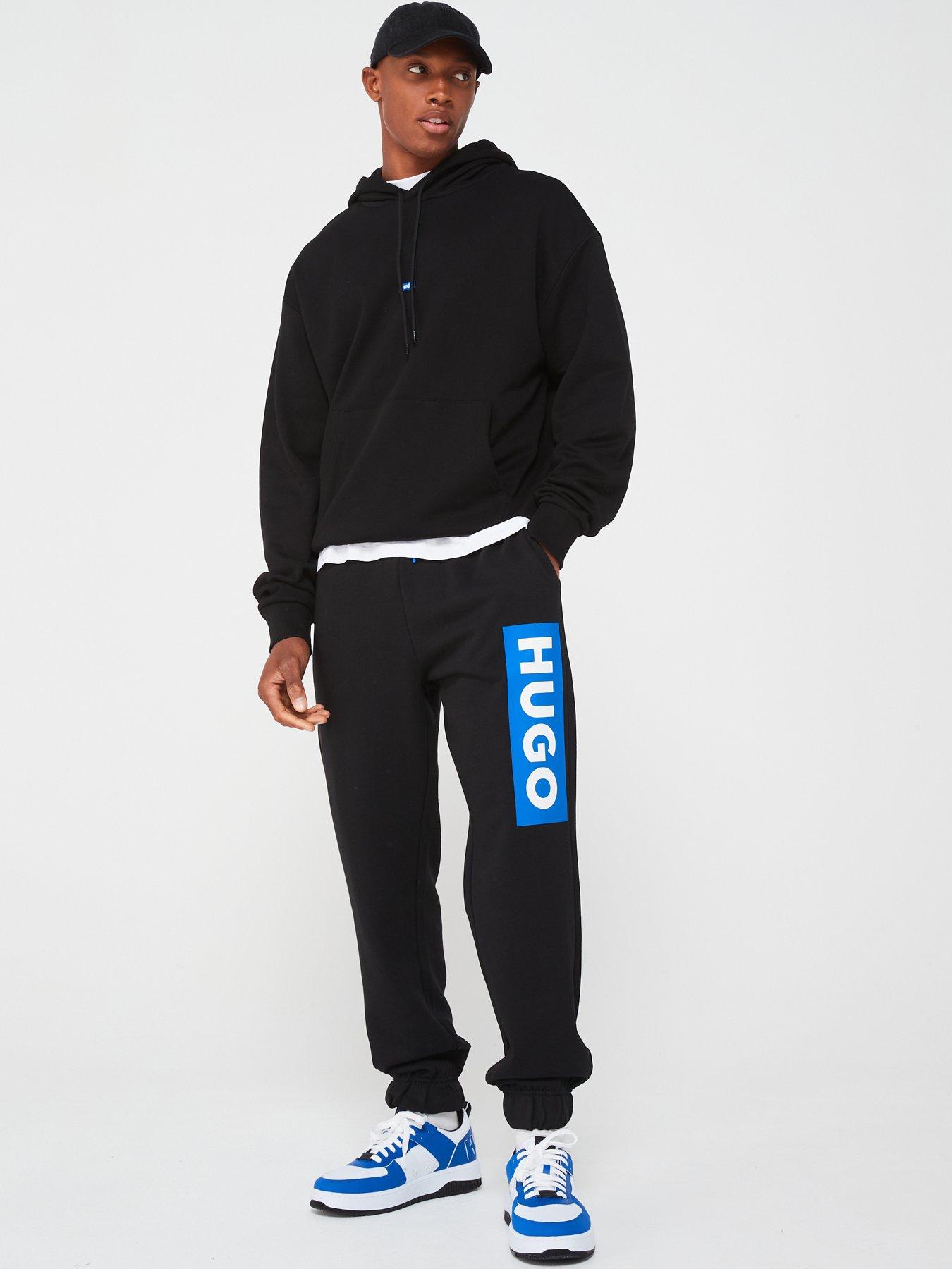 hugo-blue-nuram-regular-fit-side-logo-cuff-joggers-blackback