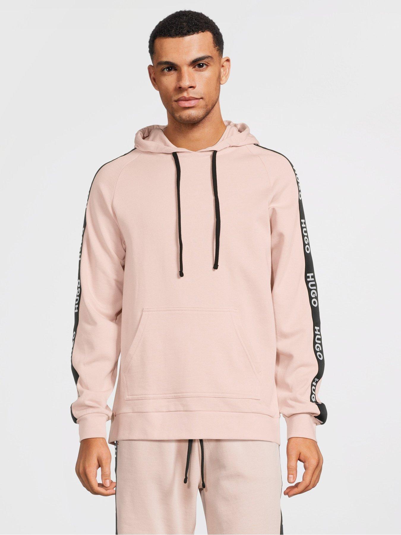 hugo-sporty-logo-hoodie-light-pinkfront